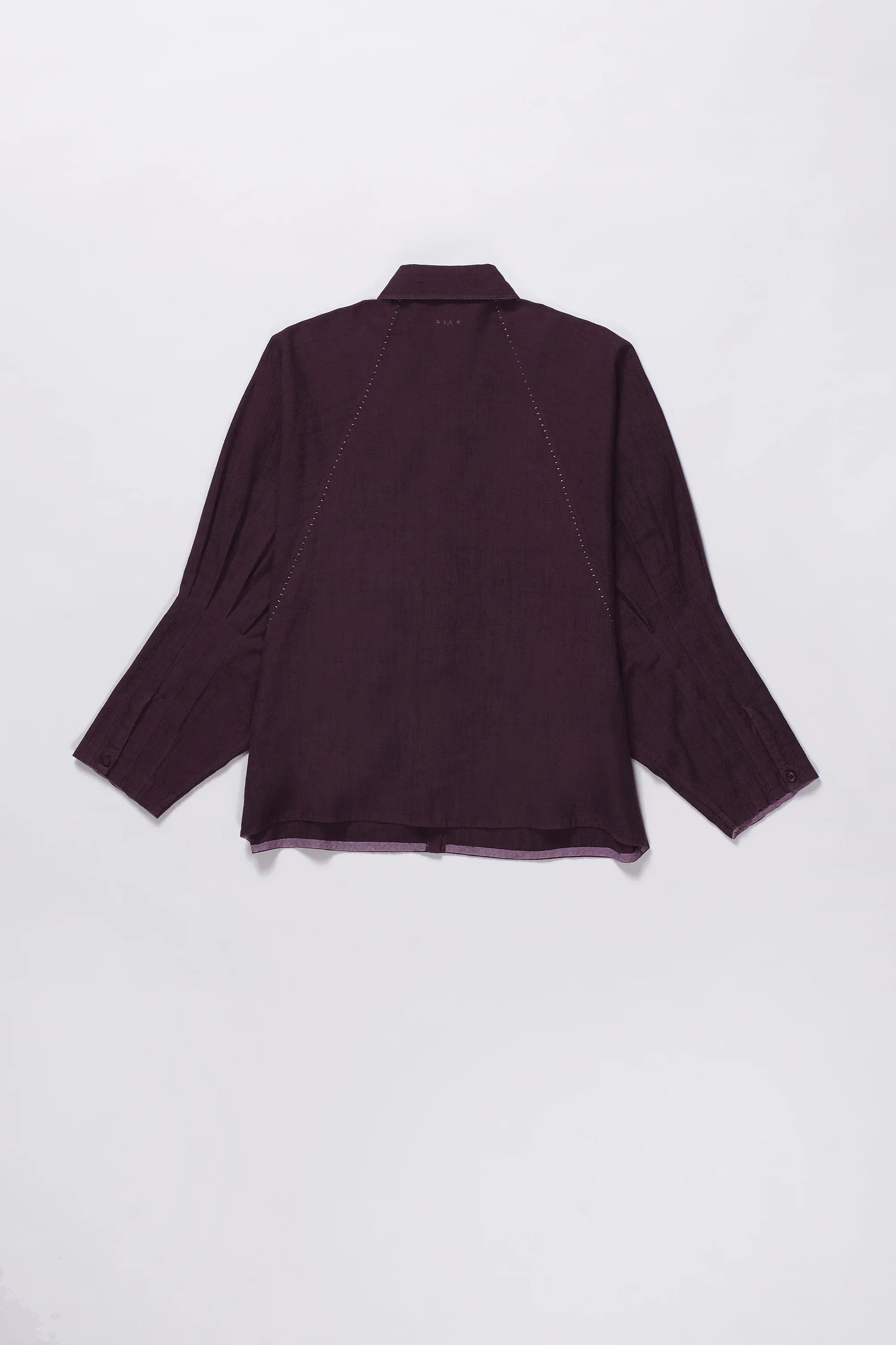 Purple Red Raglan Sleeve Shirt