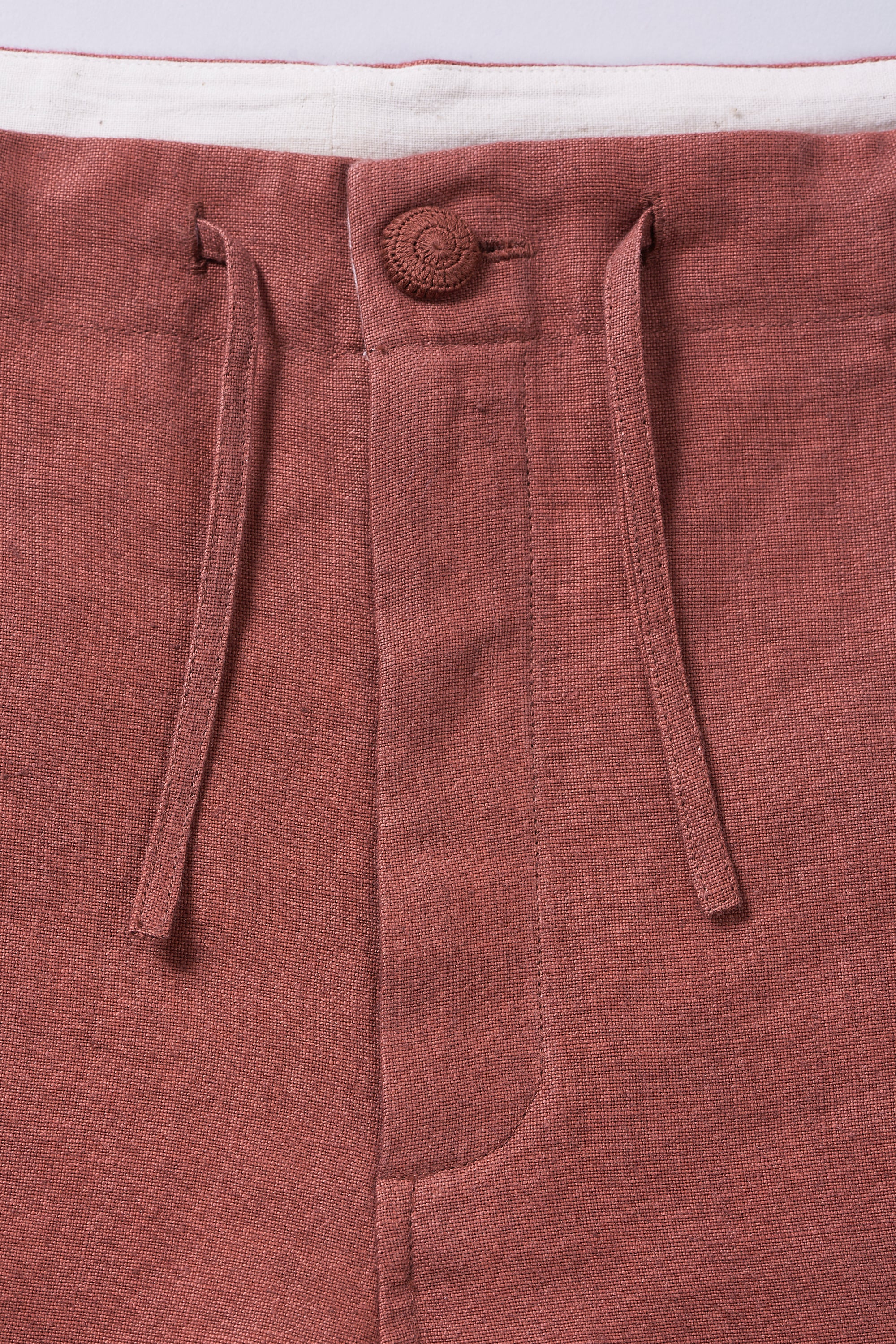 Fabric close-up of button