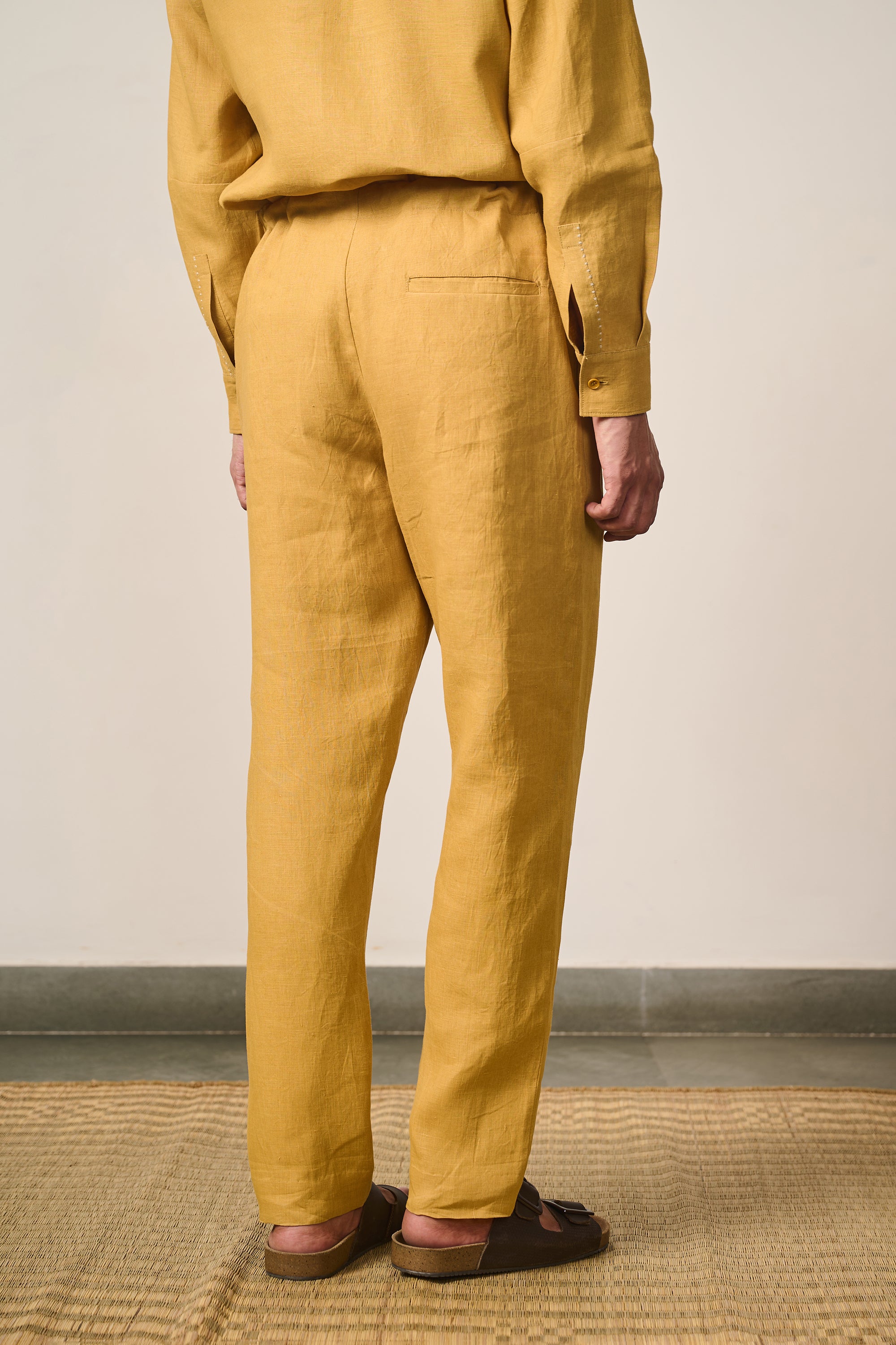 MUSTARD YELLOW STRING PANTS