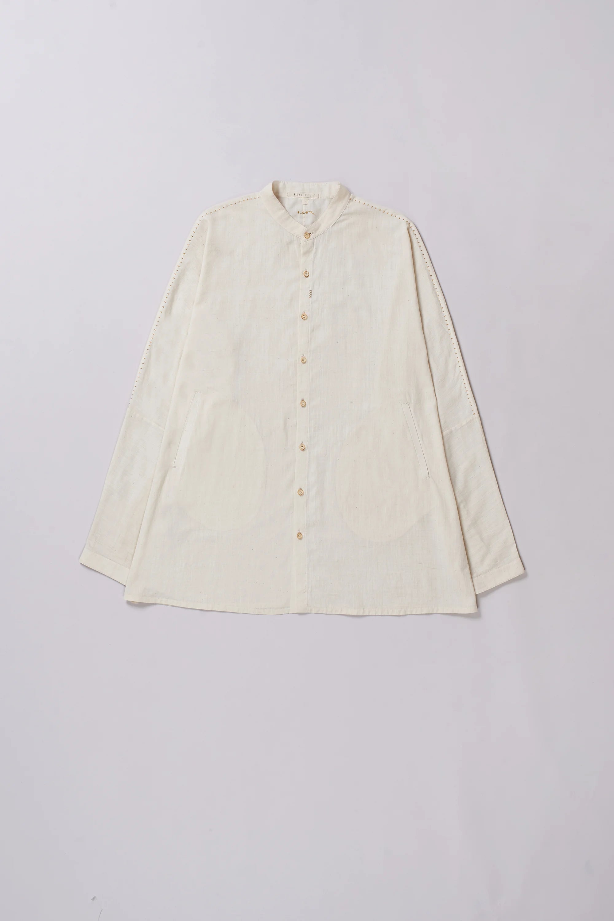 Kimono Full Sleeve Ecru Shirt