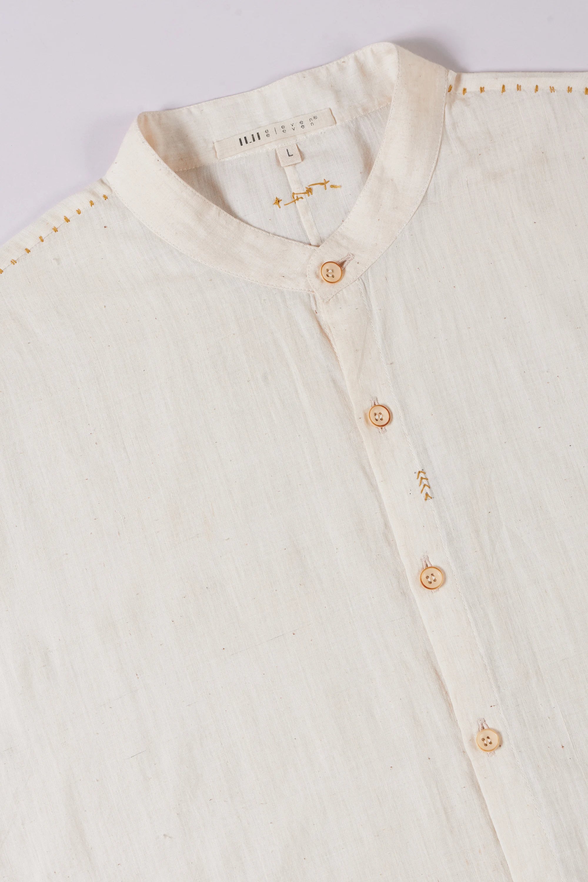 Kimono Full Sleeve Ecru Shirt