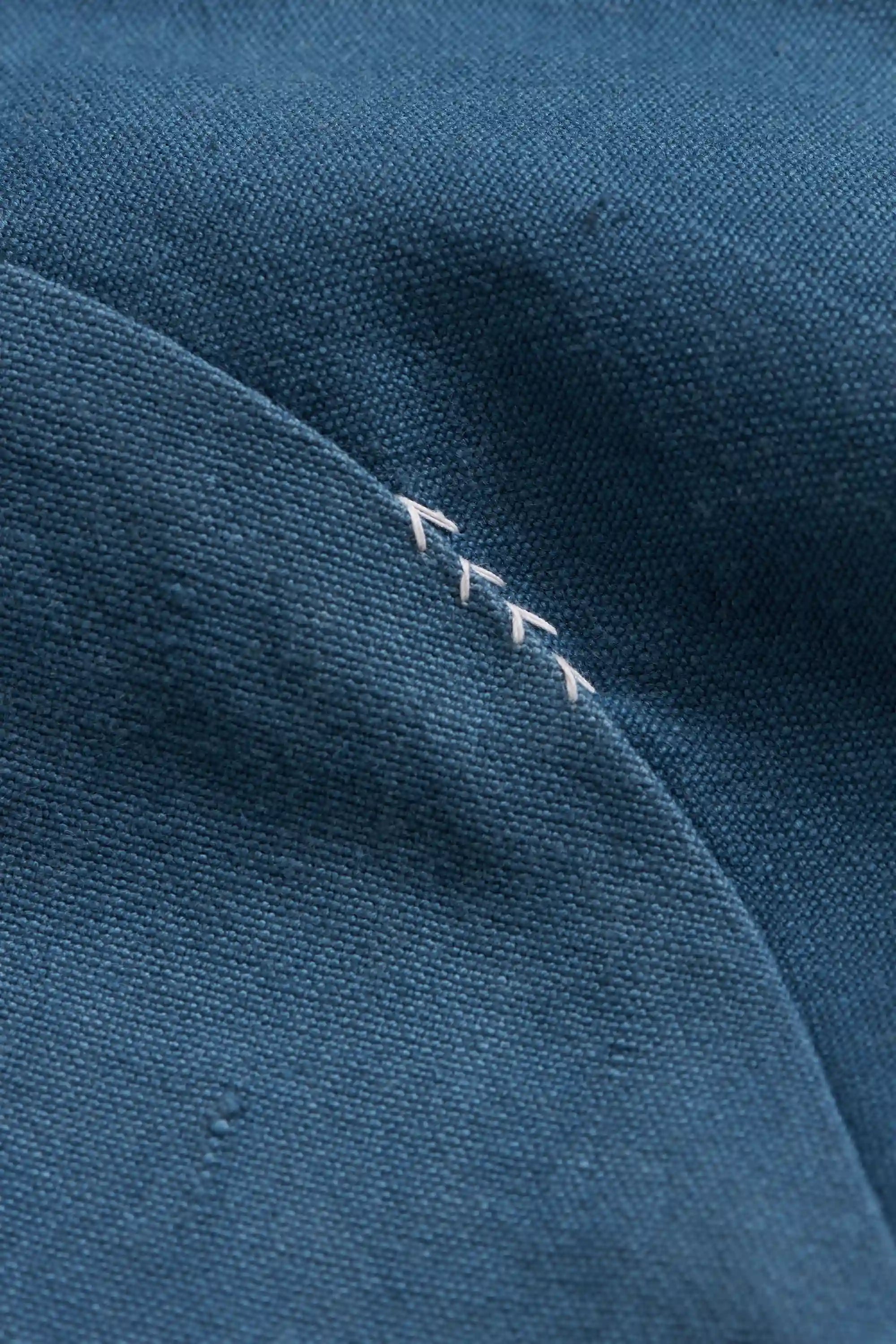 Fabric close-up with hand detail