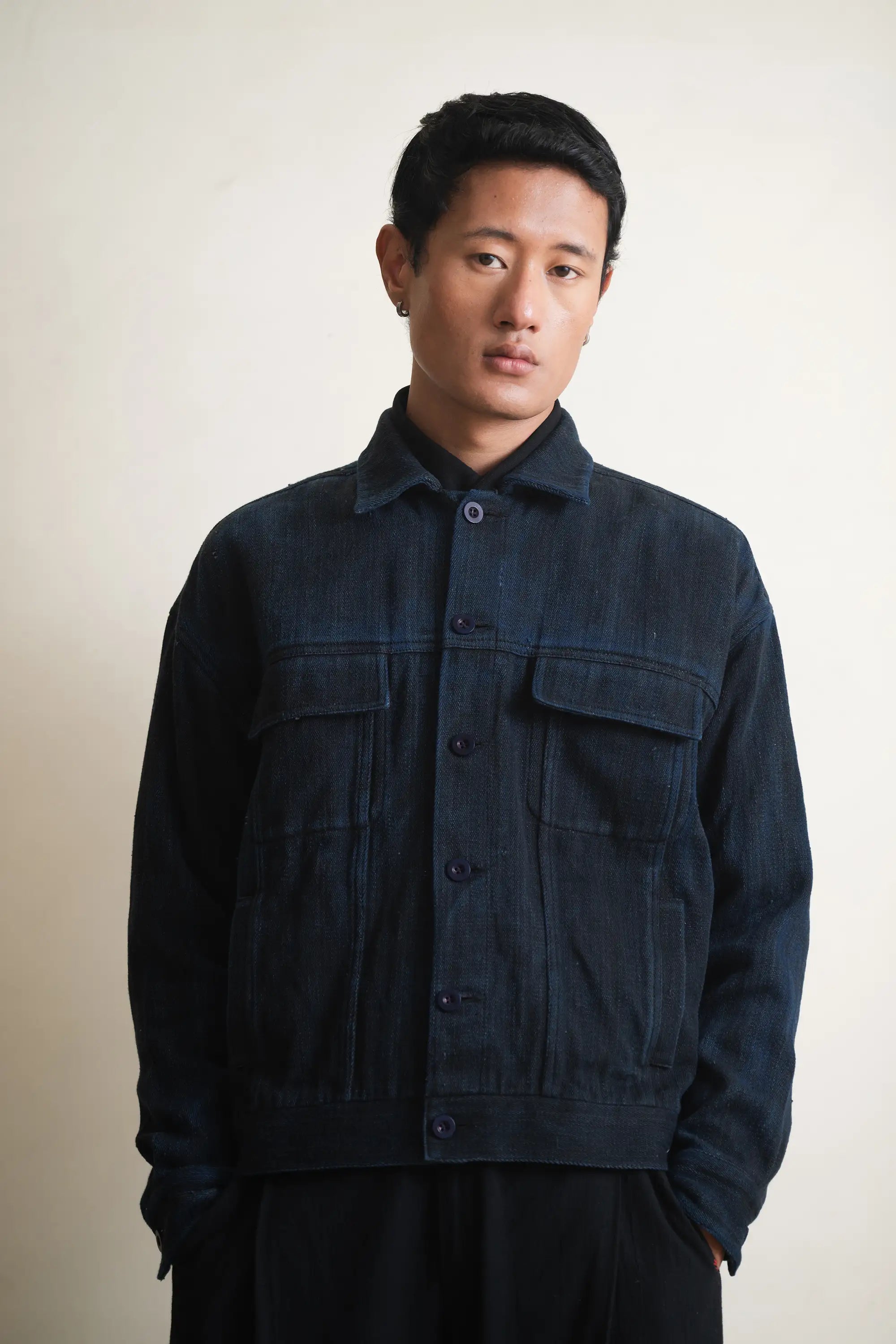 Black Denim Trucker Jacket