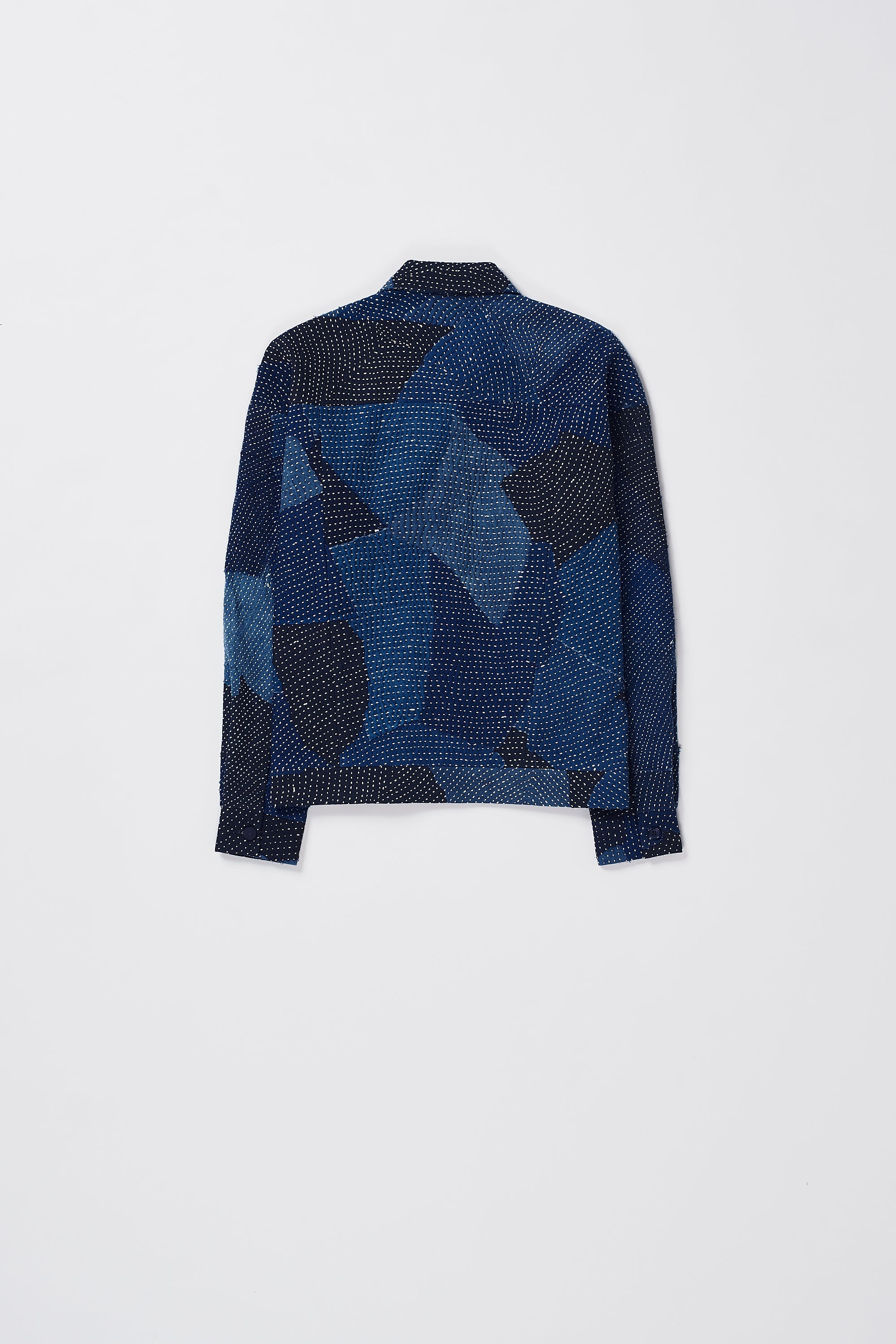 Kantha Patchwork Button Down Jacket