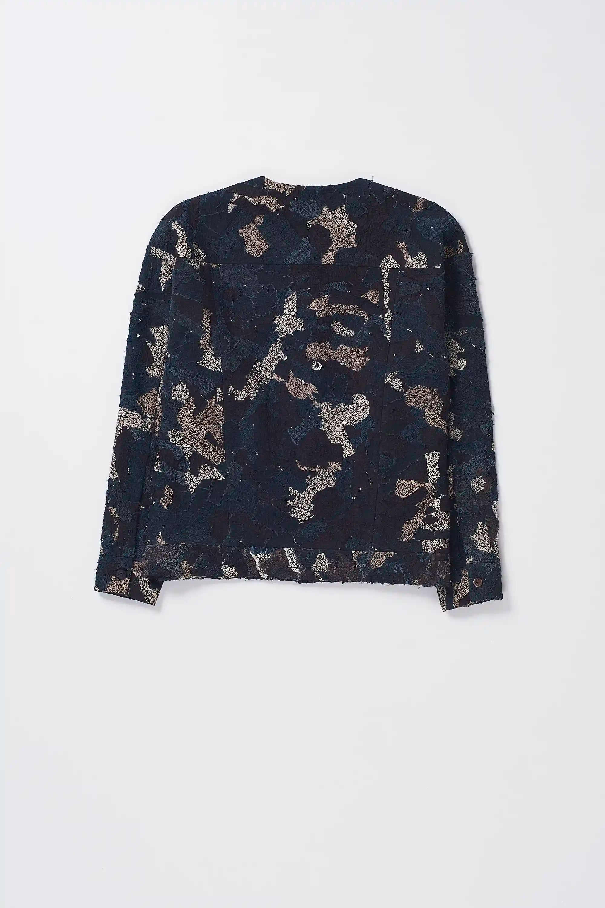 Cotton Silk Statement Charcoal Jacket