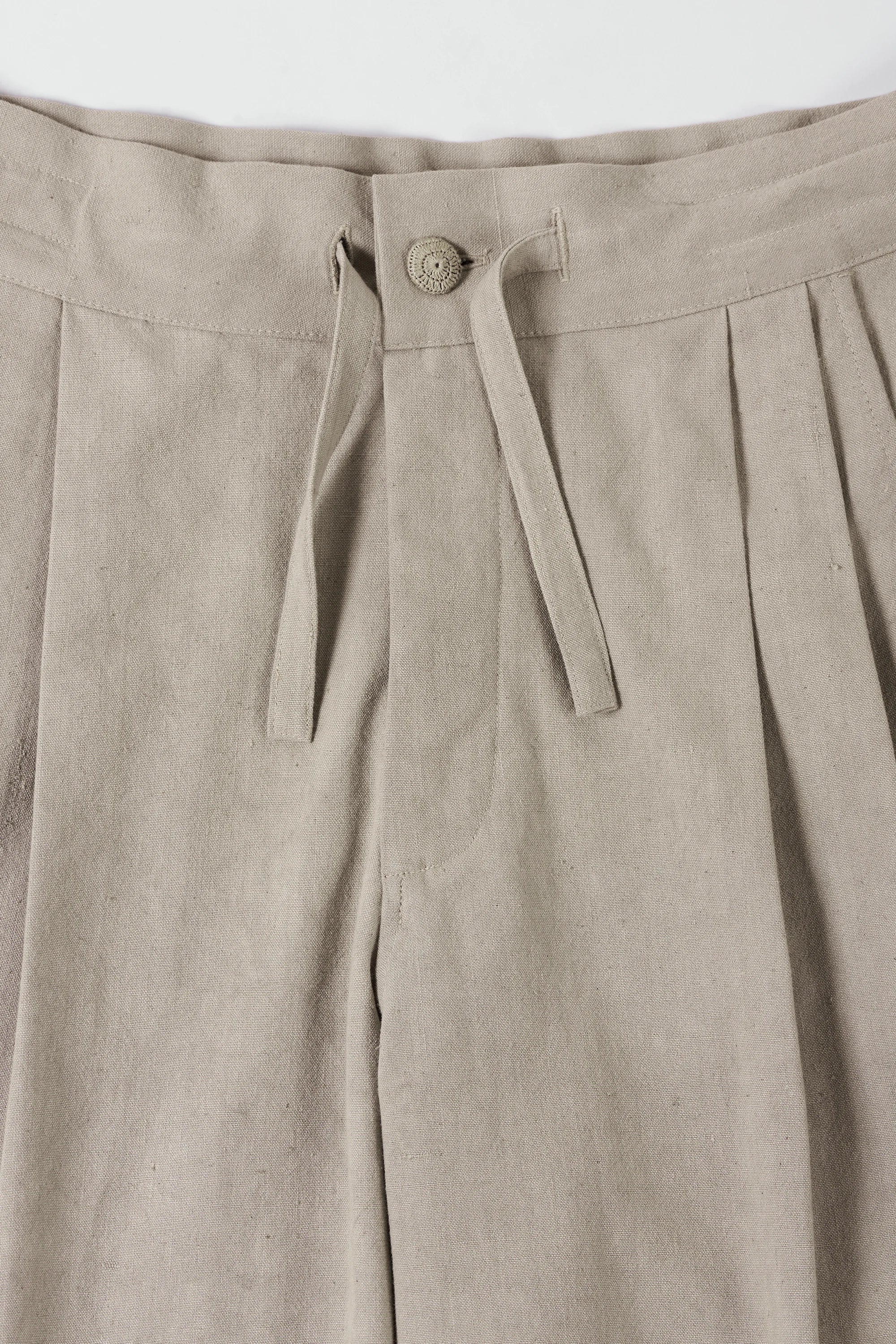 Handspun Organic Cotton Pant In Smoke