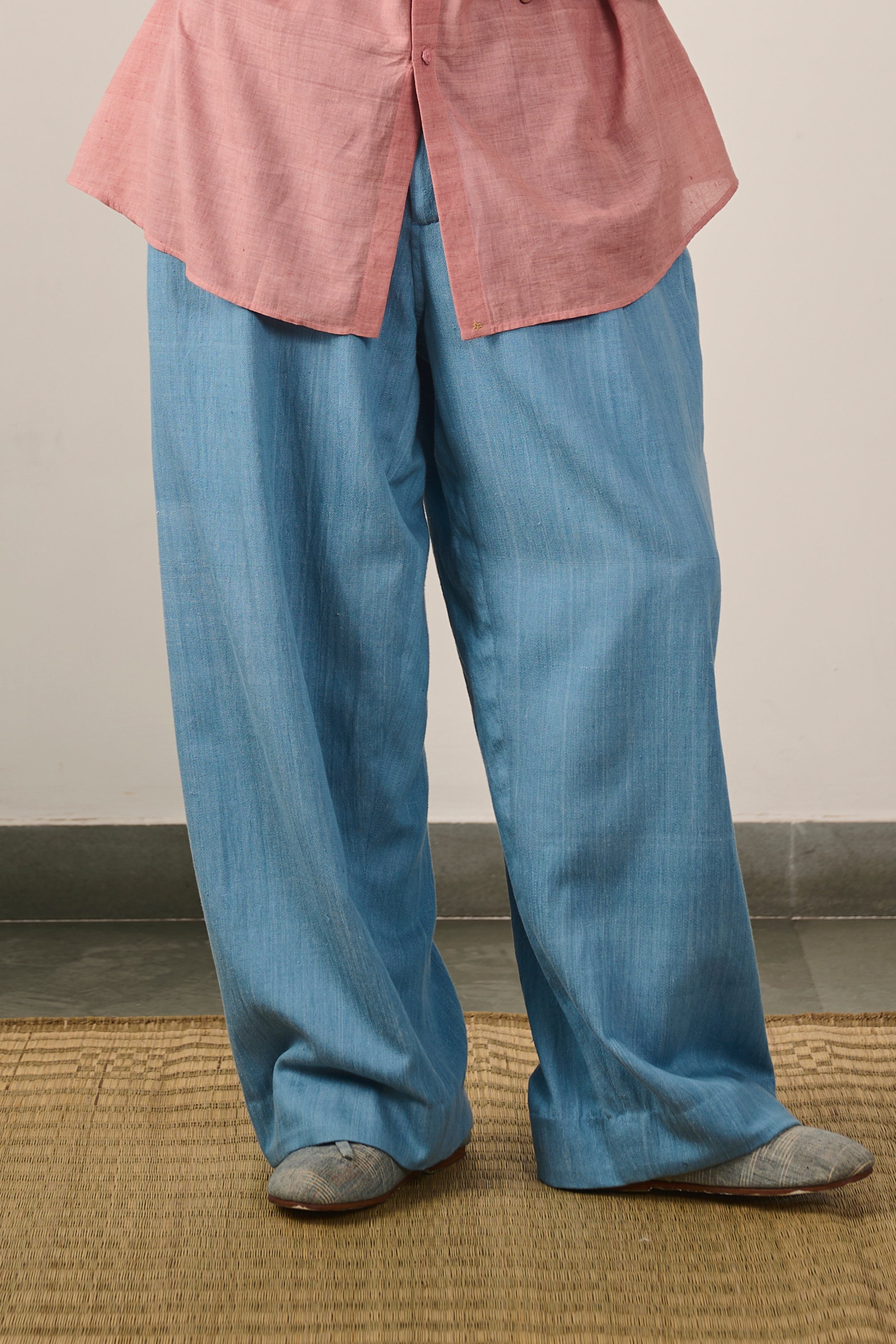 SKY INDIGO DENIM COMFORT TROUSERS