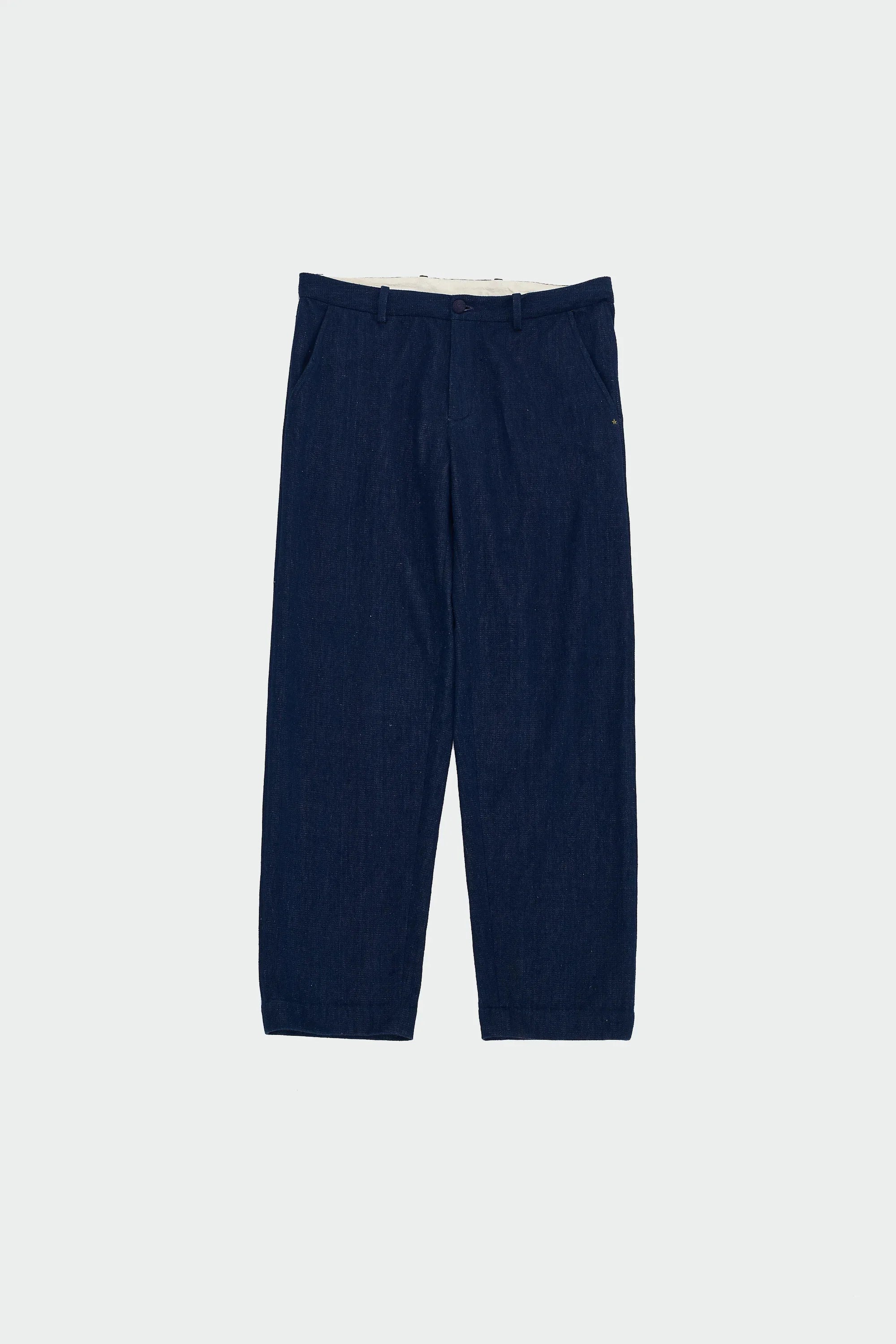 Handspun Denim Trousers In Indigo