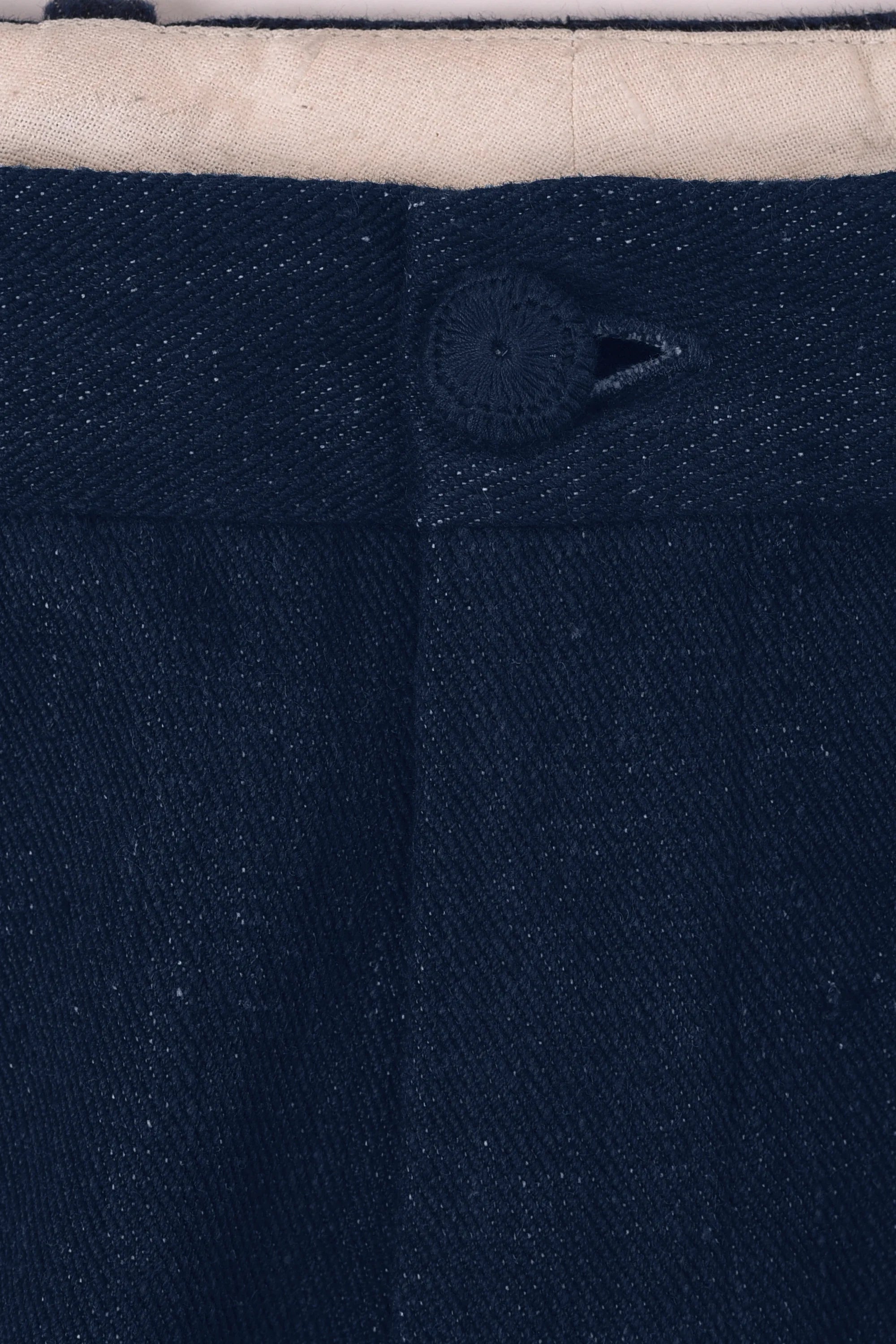 Denim Handspun Trousers In Indigo