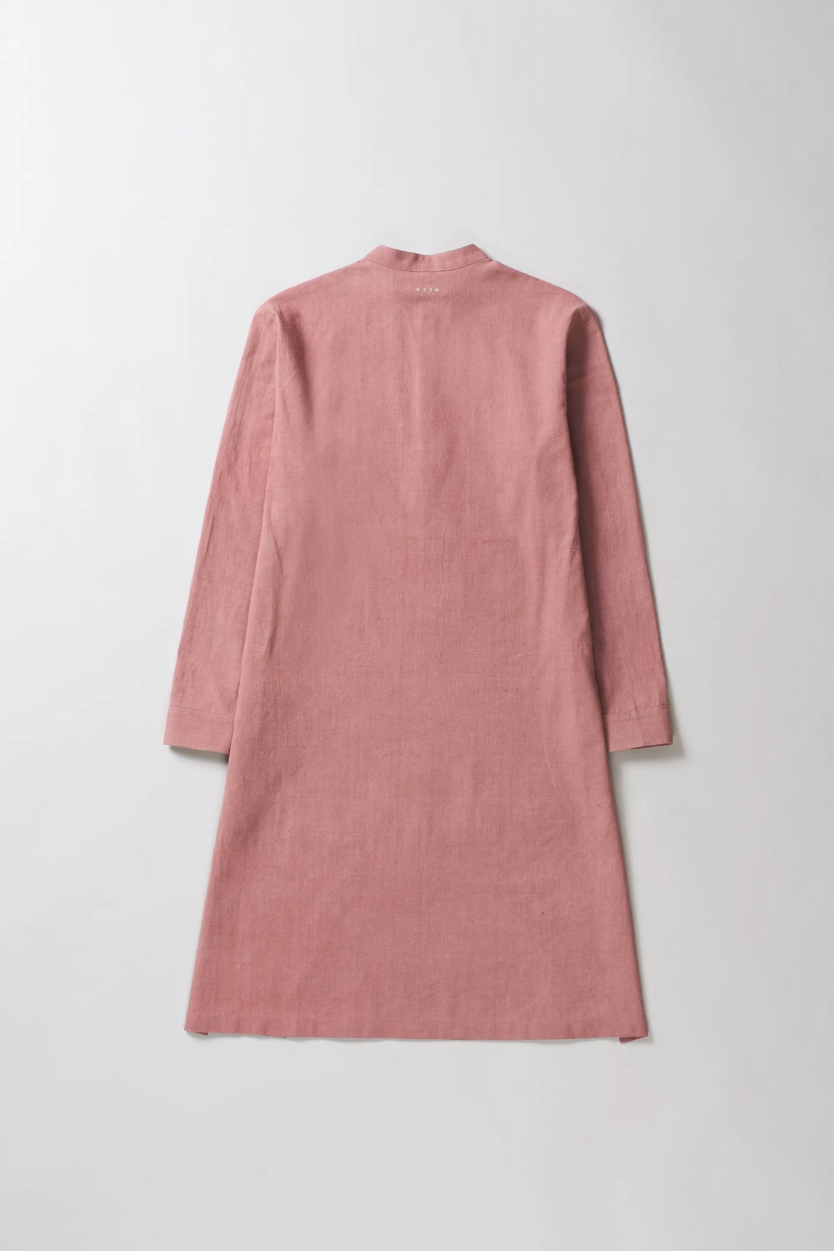 Band Collar Kurta in Dusky Mauve