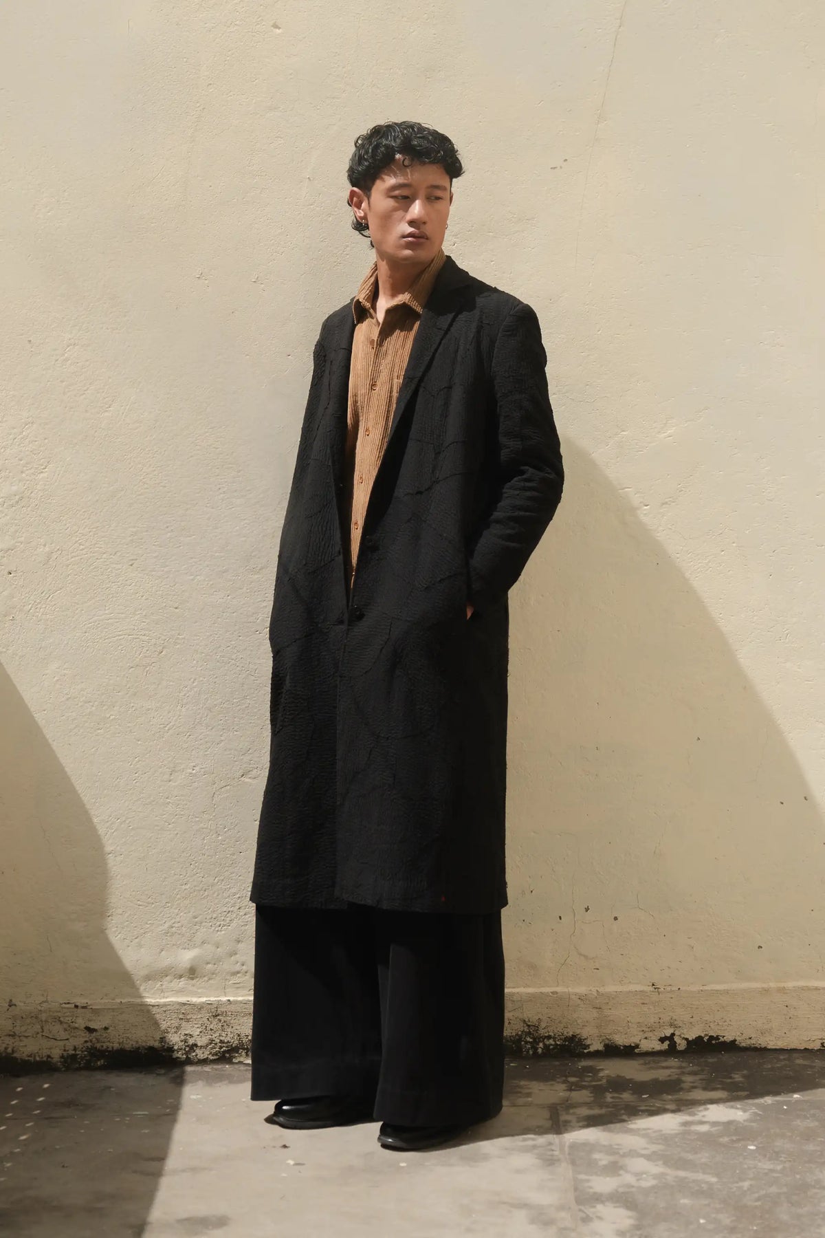 Oversized Patchwork Jacket in Black