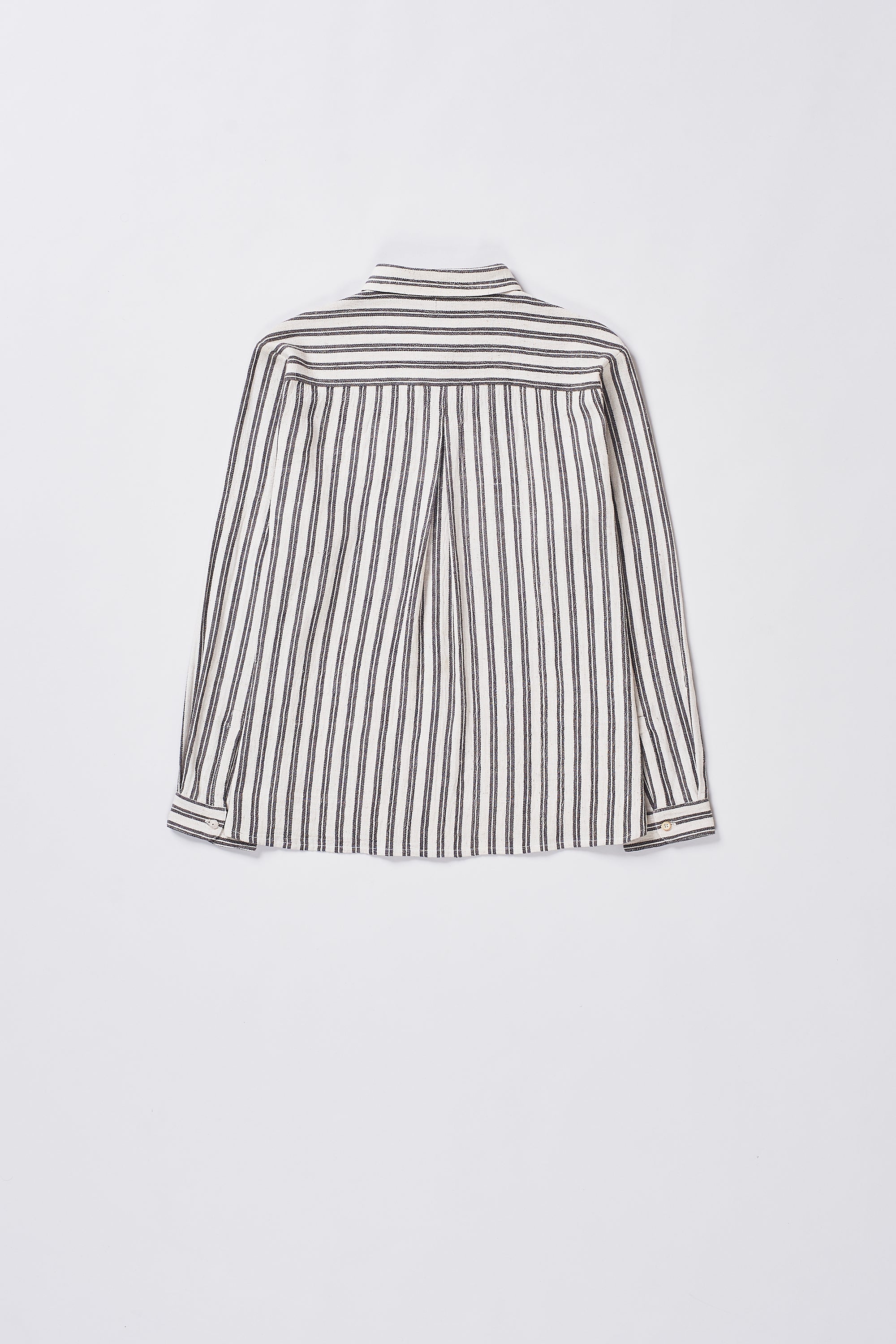 CHARCOAL ESSENTIAL STRIPE COTTON SHIRT