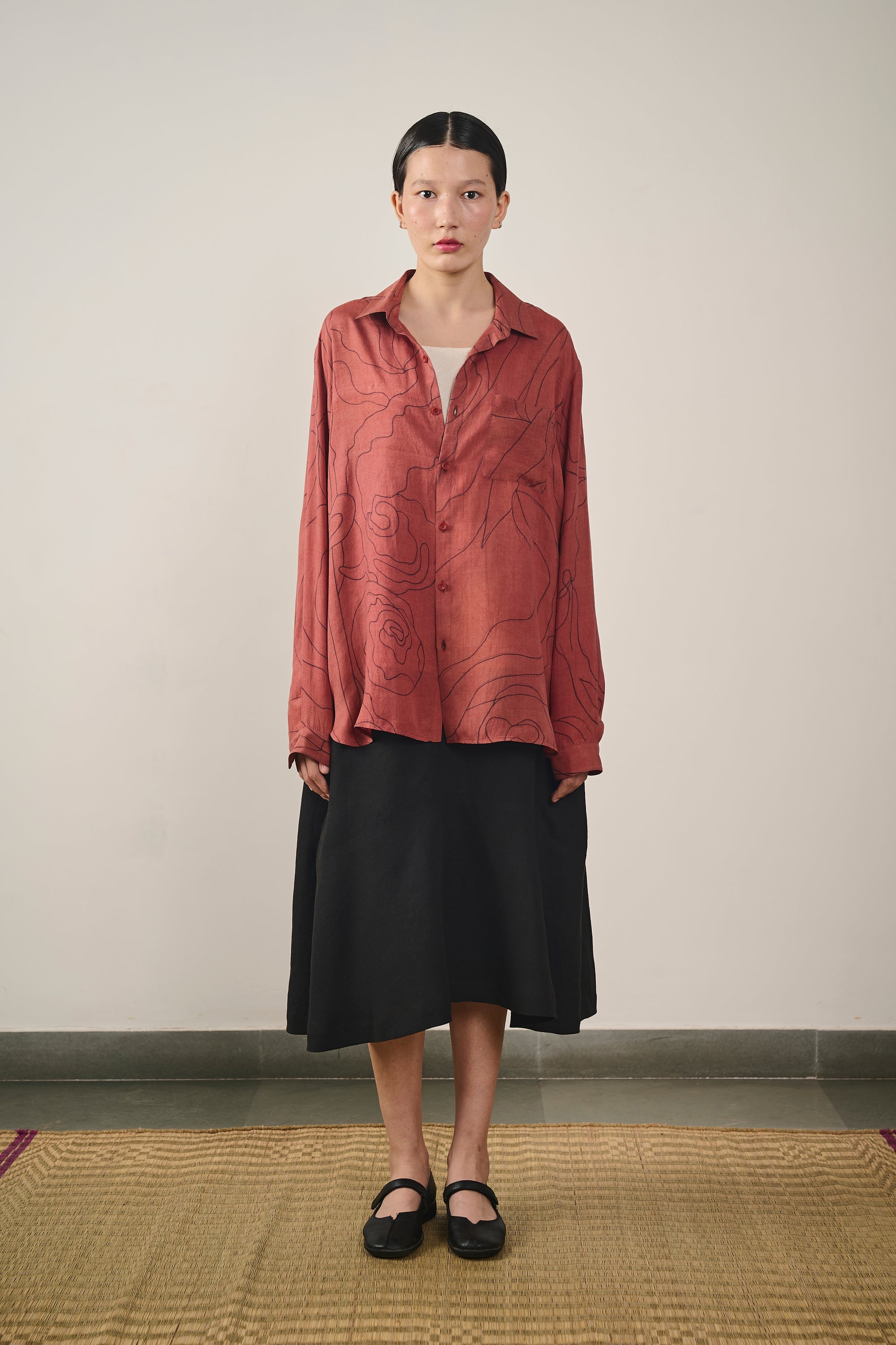 HAND PAINTED SILK UNISEX SHIRT