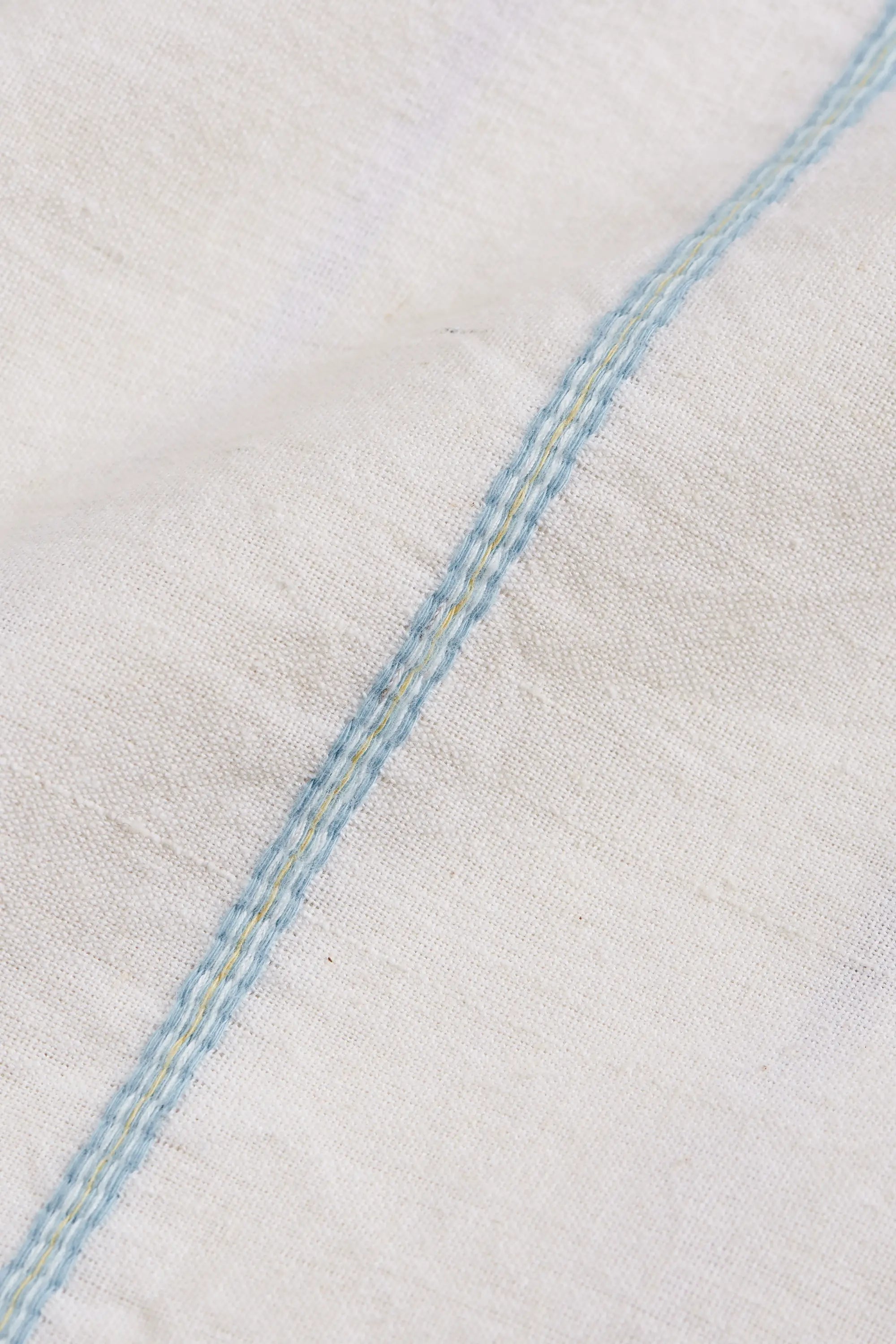 Close-up of fabric with yarn dyed