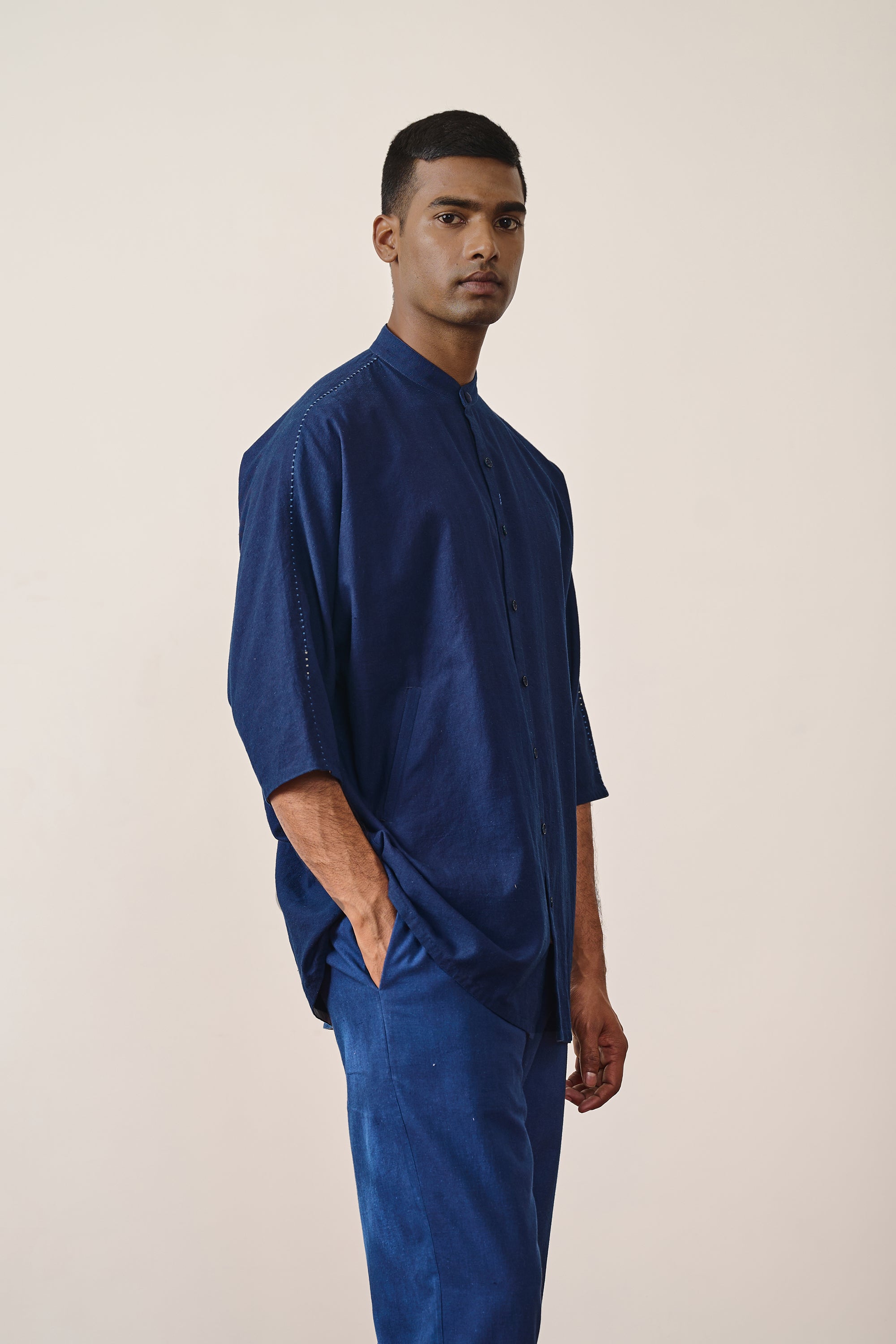 COTTON KIMONO HALF SLEEVE SHIRT
