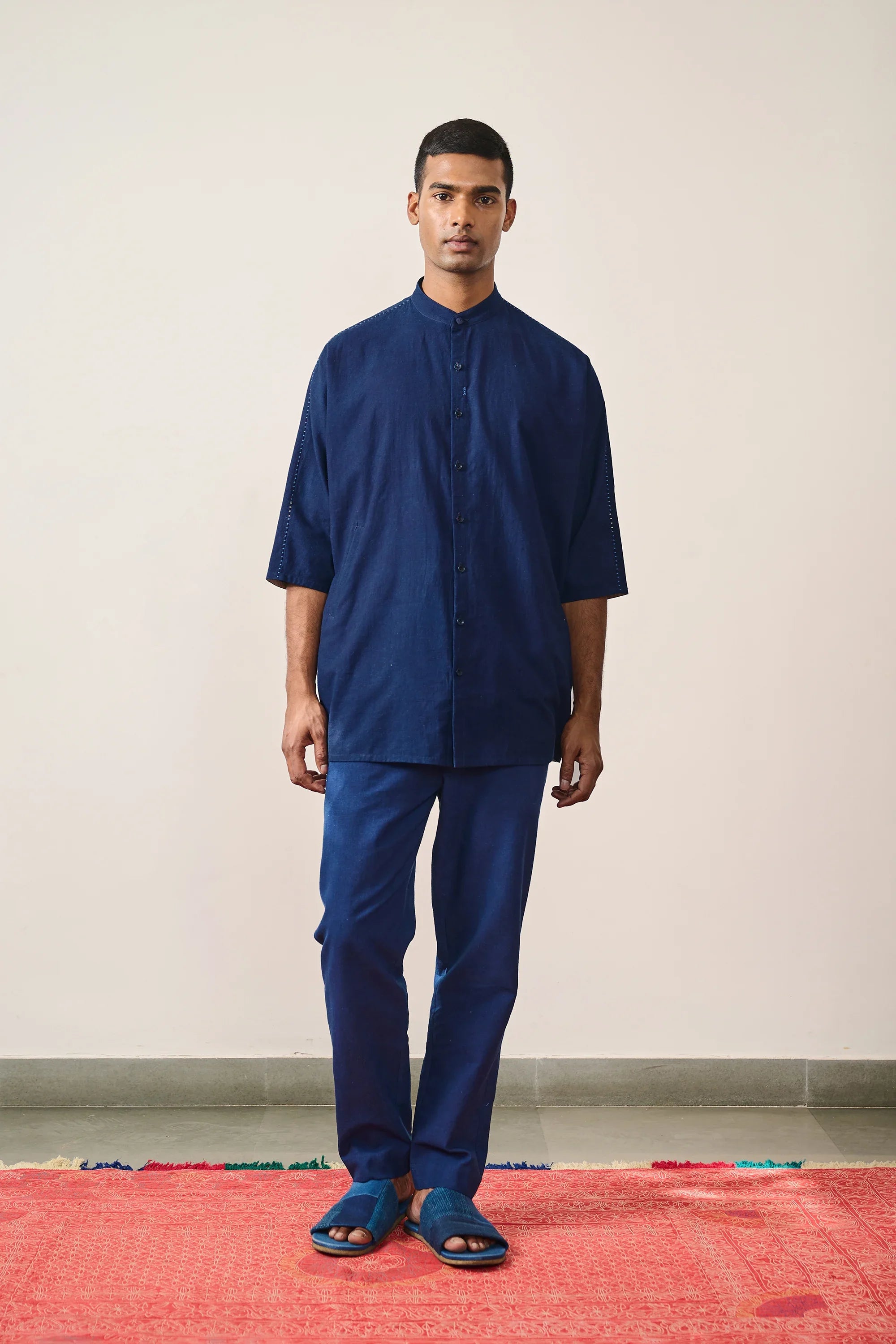 Cotton Kimono Half Sleeve Shirt