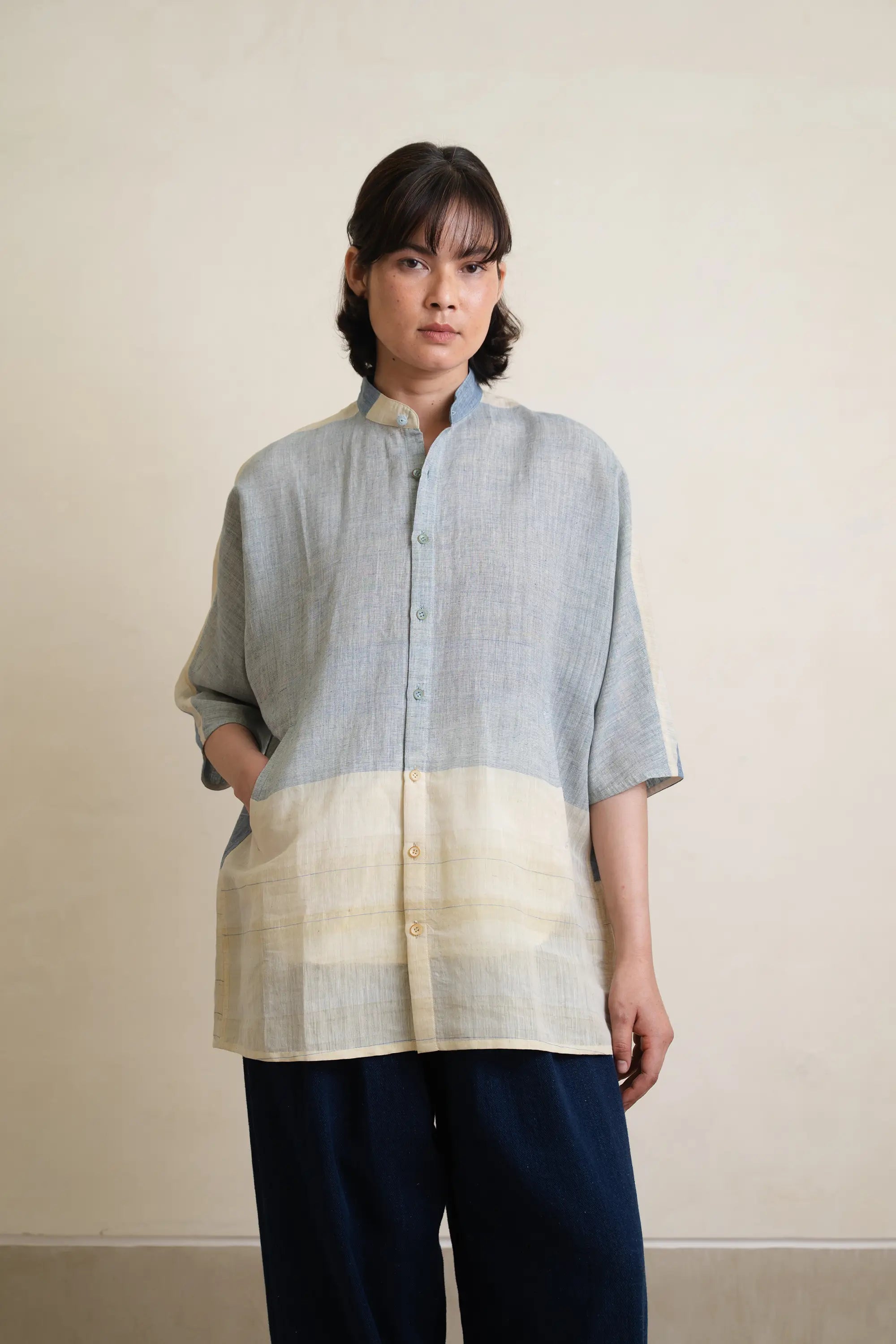 Macca Shirt in Medium Indigo