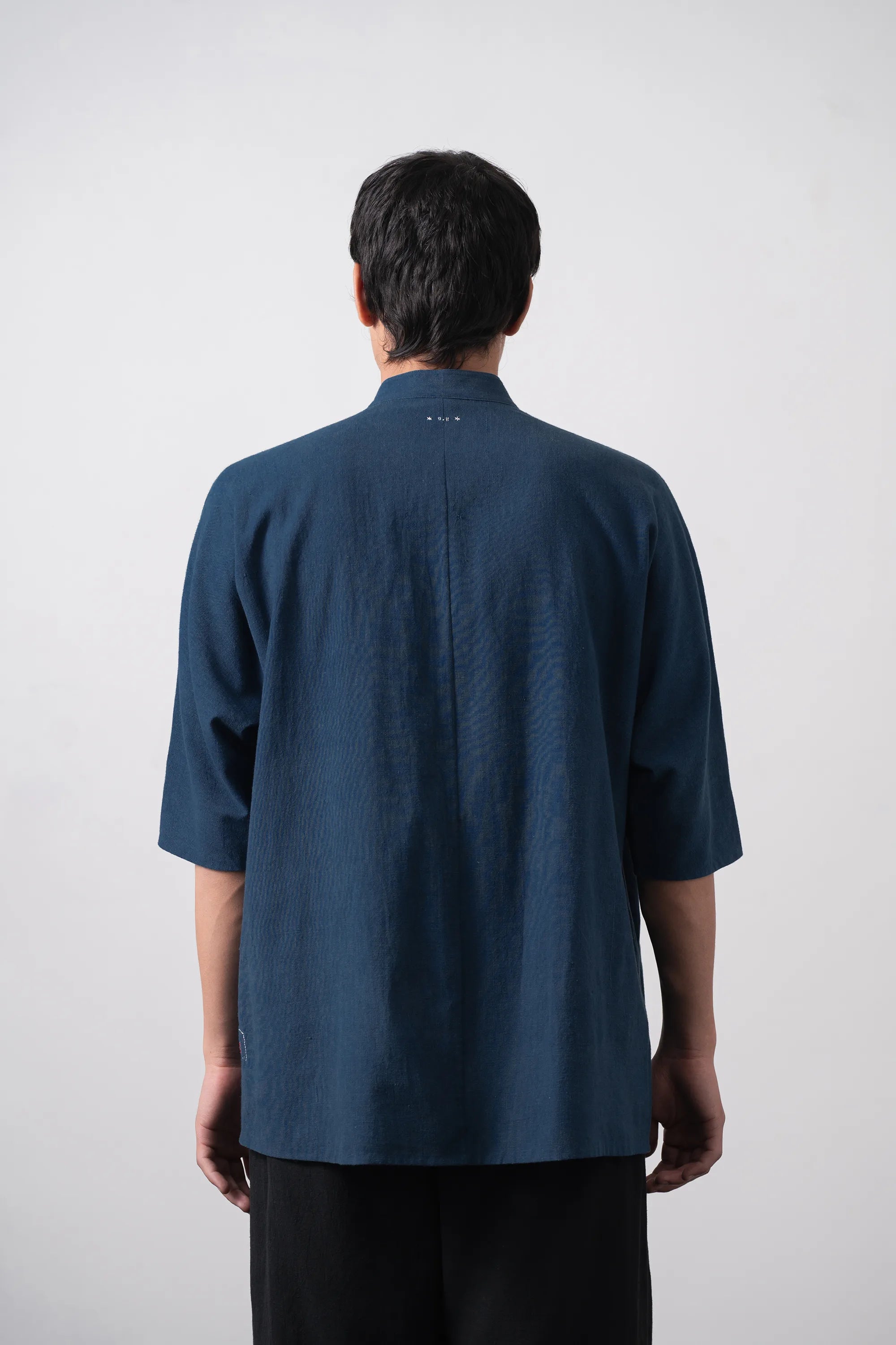 Cotton Macca Shirt in Space Blue
