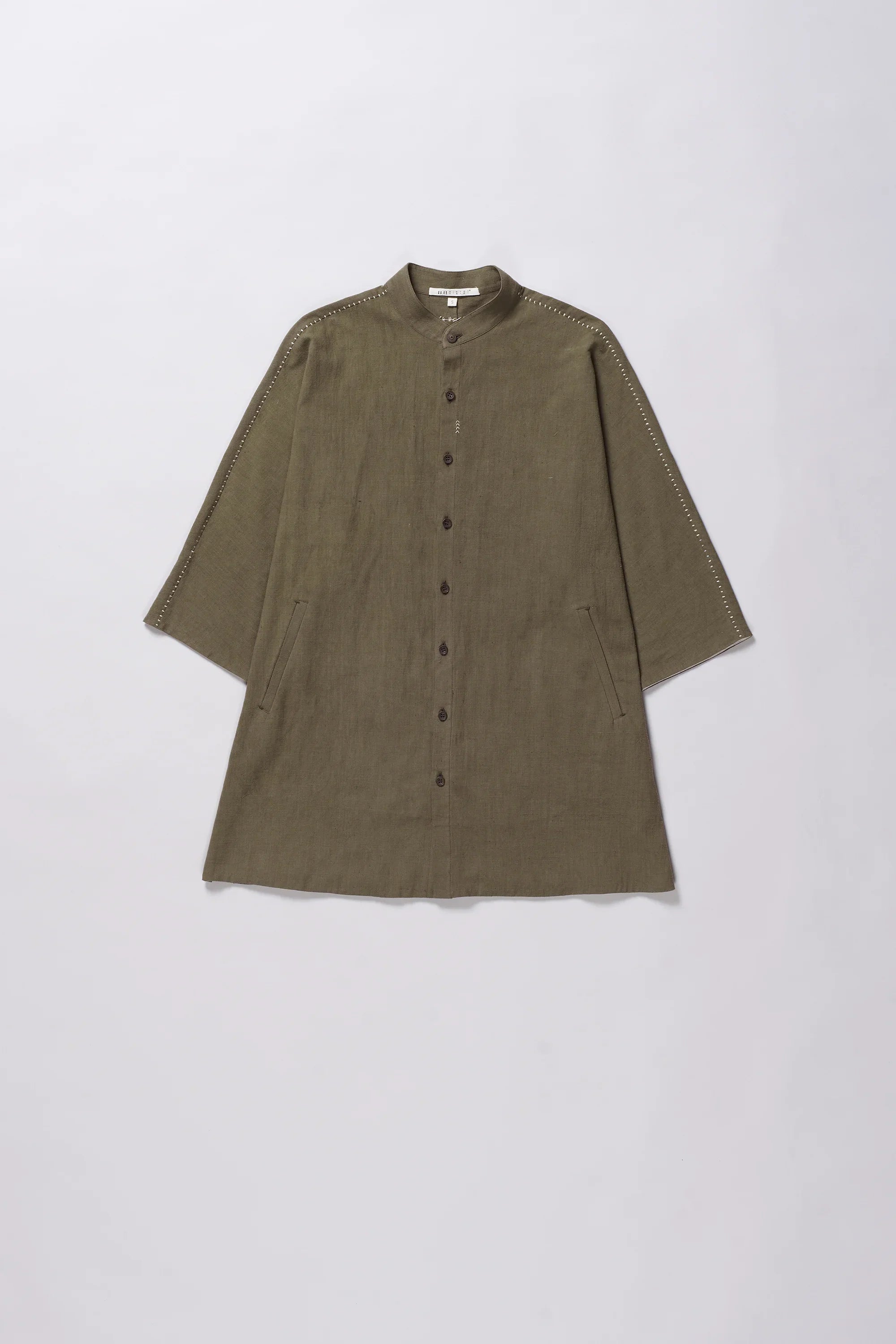 Kimono Sleeve Shirt in Khakhi Green