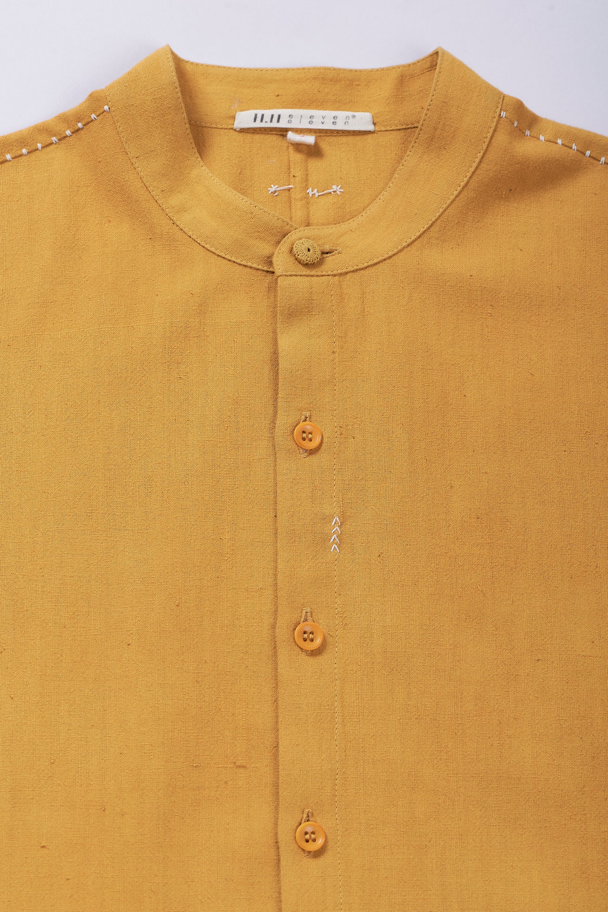 Mustard Yellow Kimono Half Sleeve Shirt