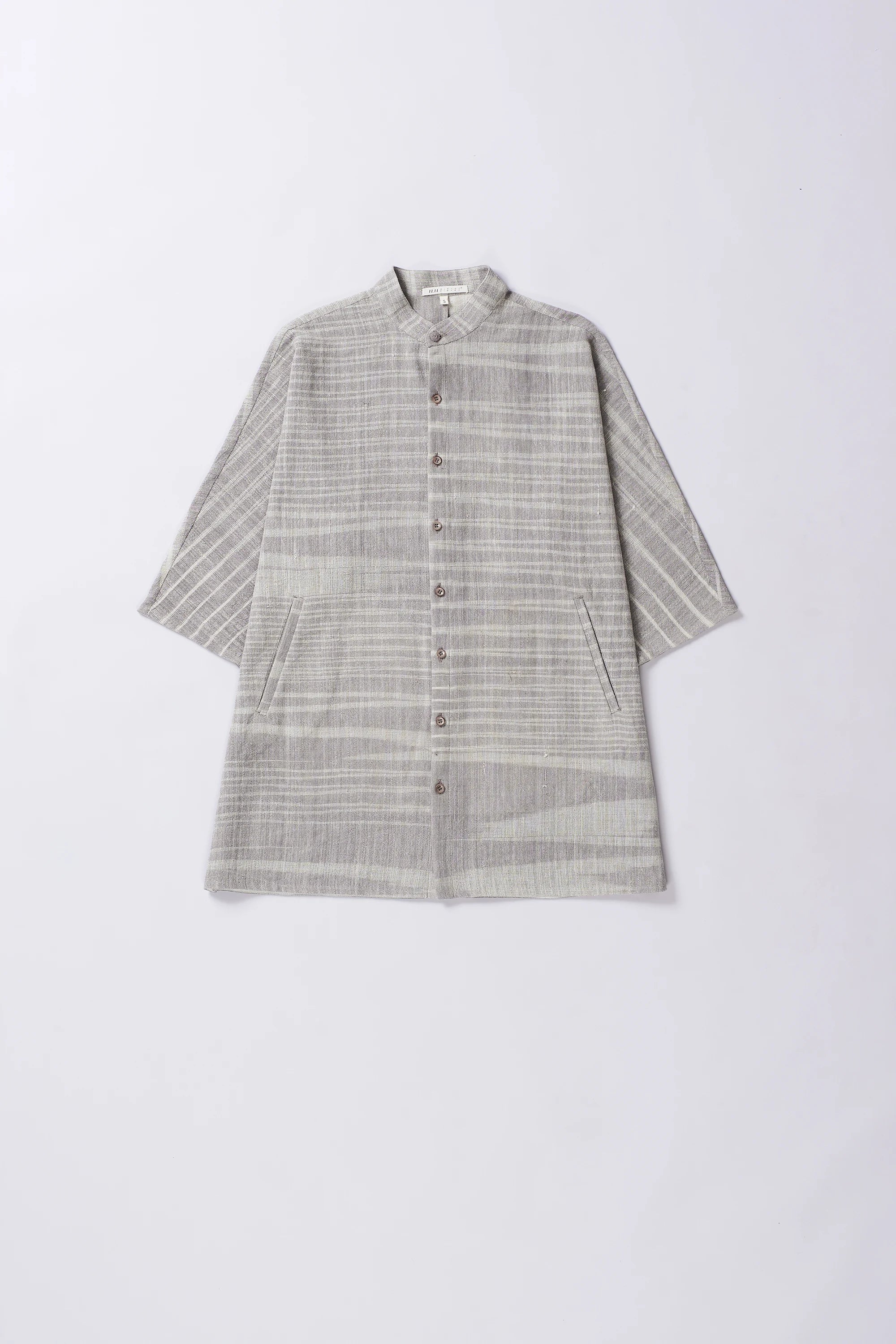Kimono Sleeve Ikat Shirt in Wool