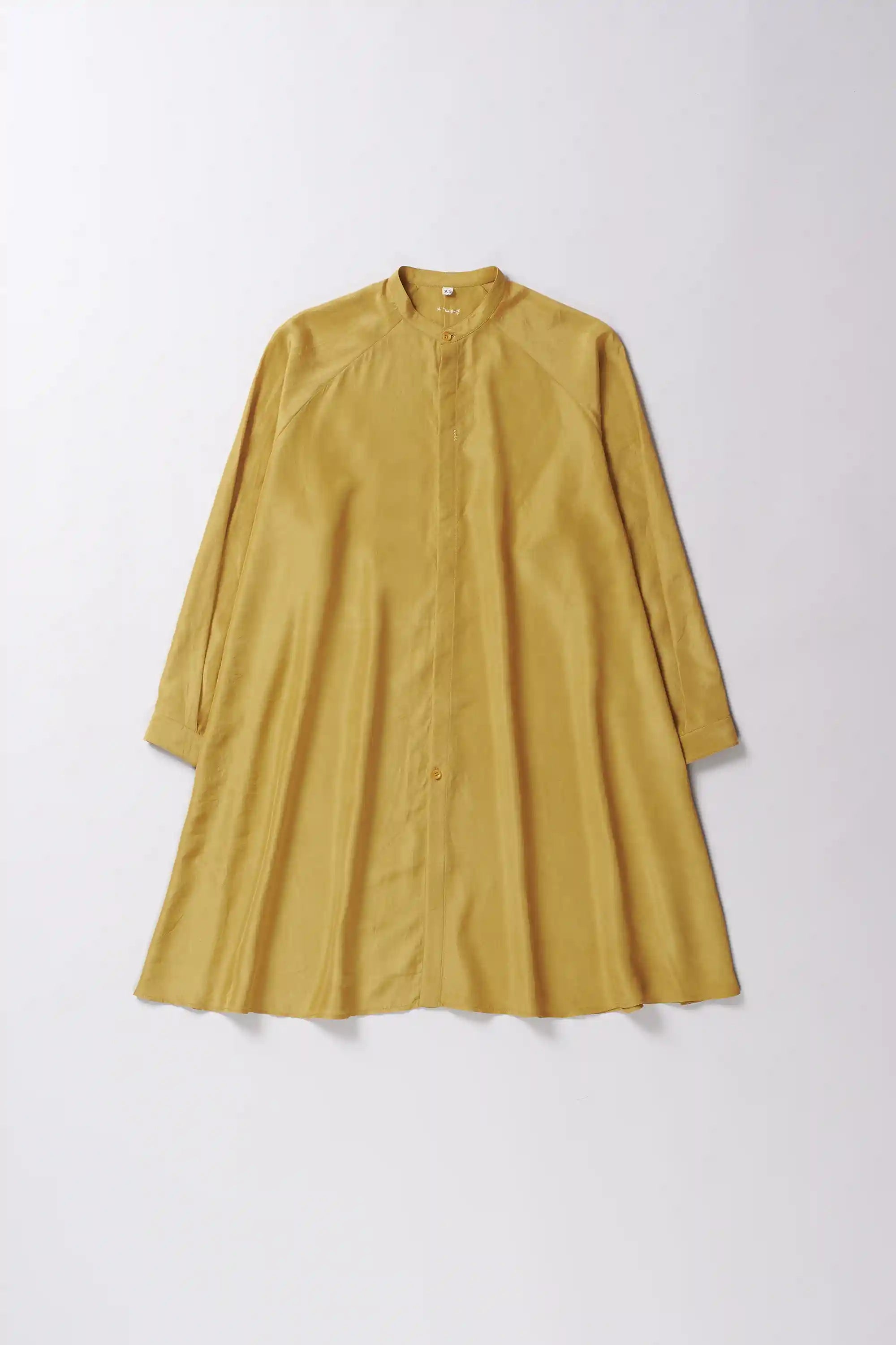 Ochre Yellow Flared Shift Dress