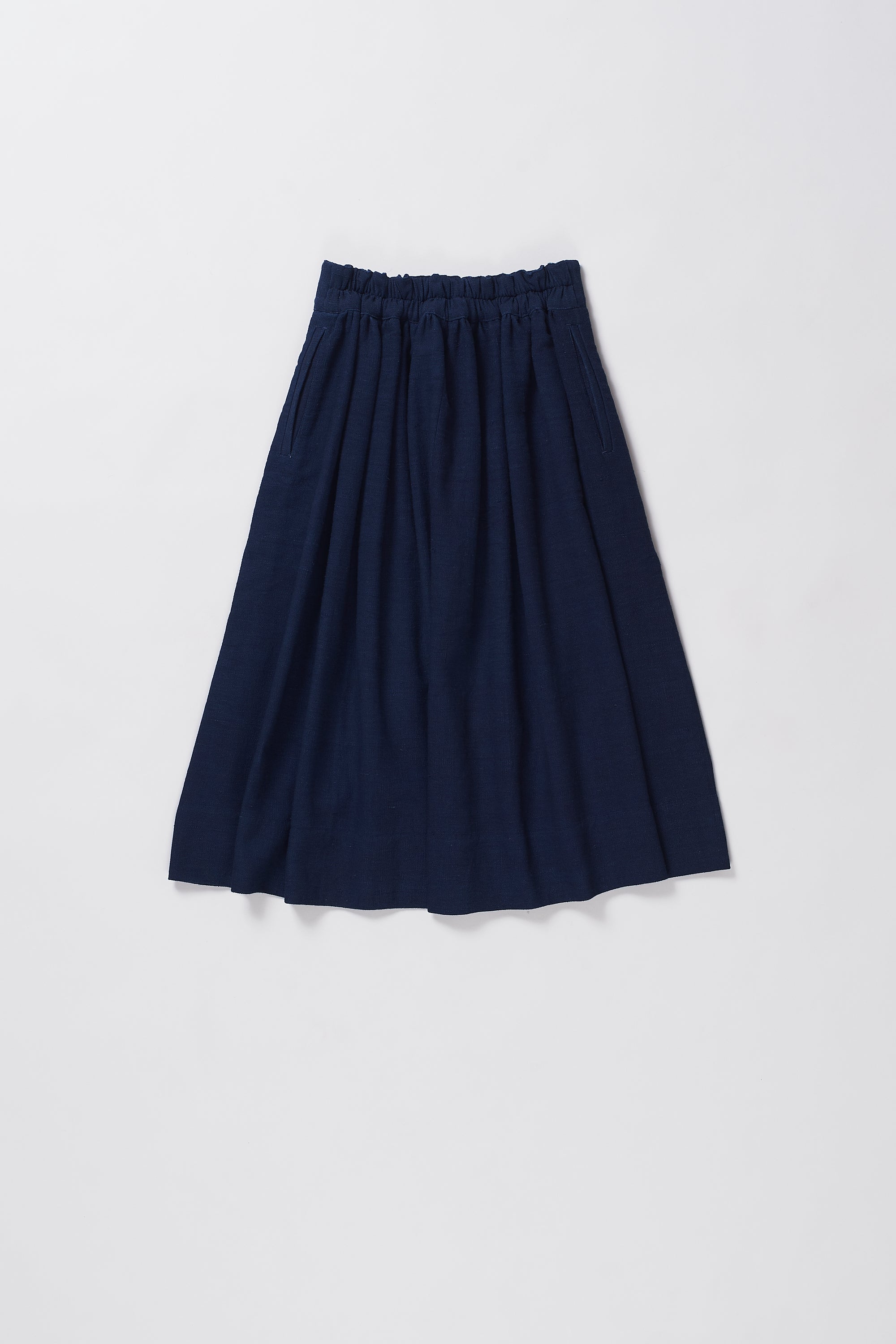 Flared Skirt in Natural Indigo