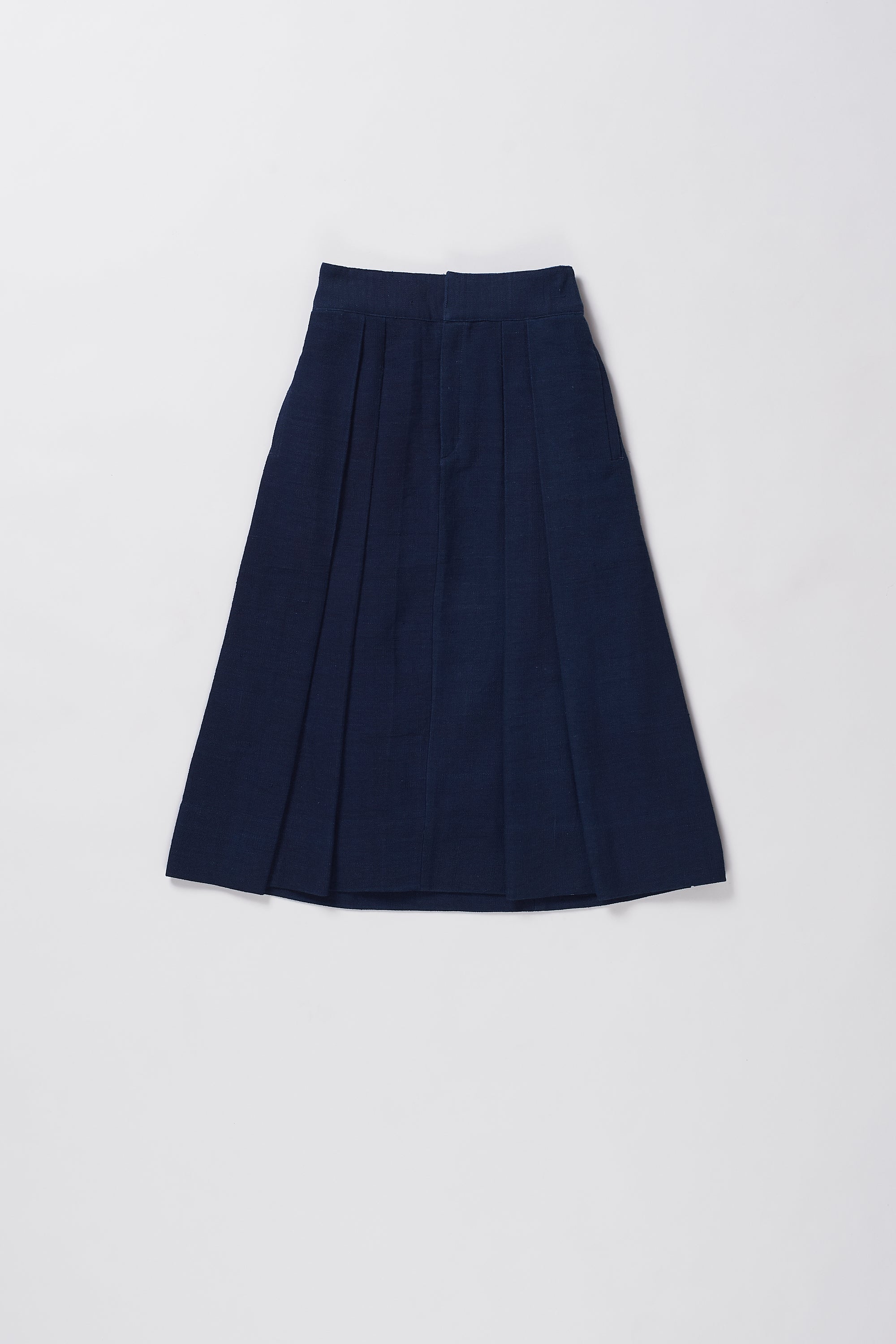 Flared Skirt in Natural Indigo