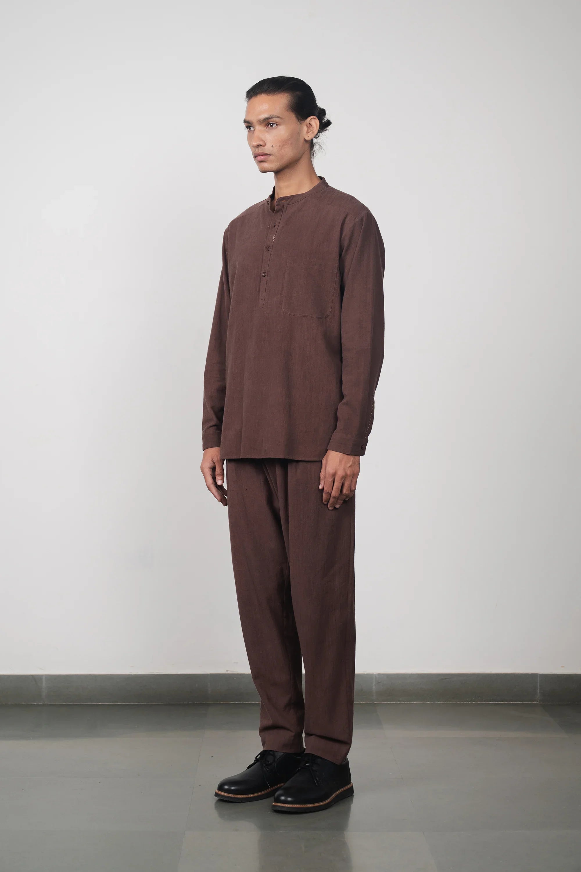 Burnt Umber Cotton Trousers