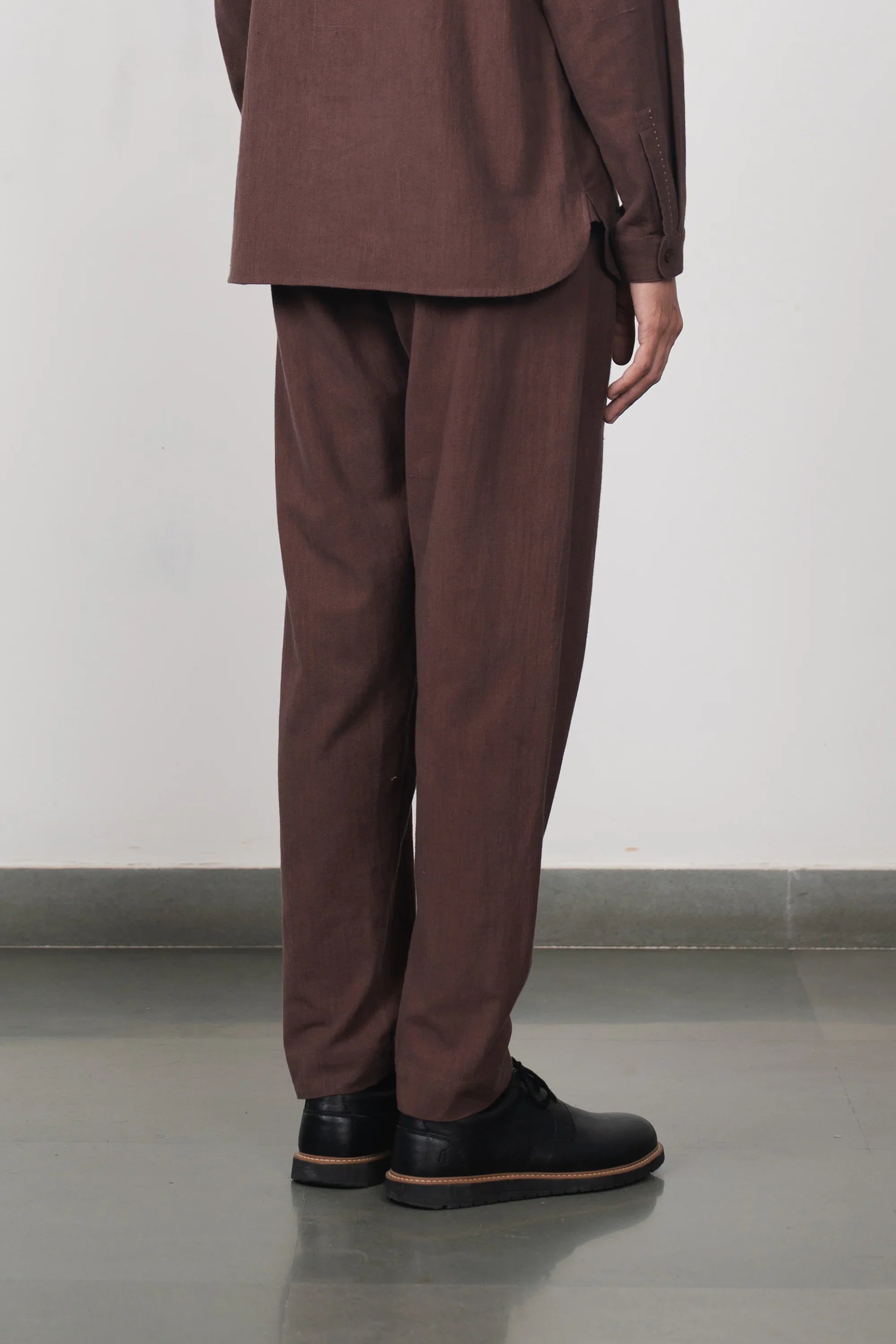 Burnt Umber Cotton Trousers