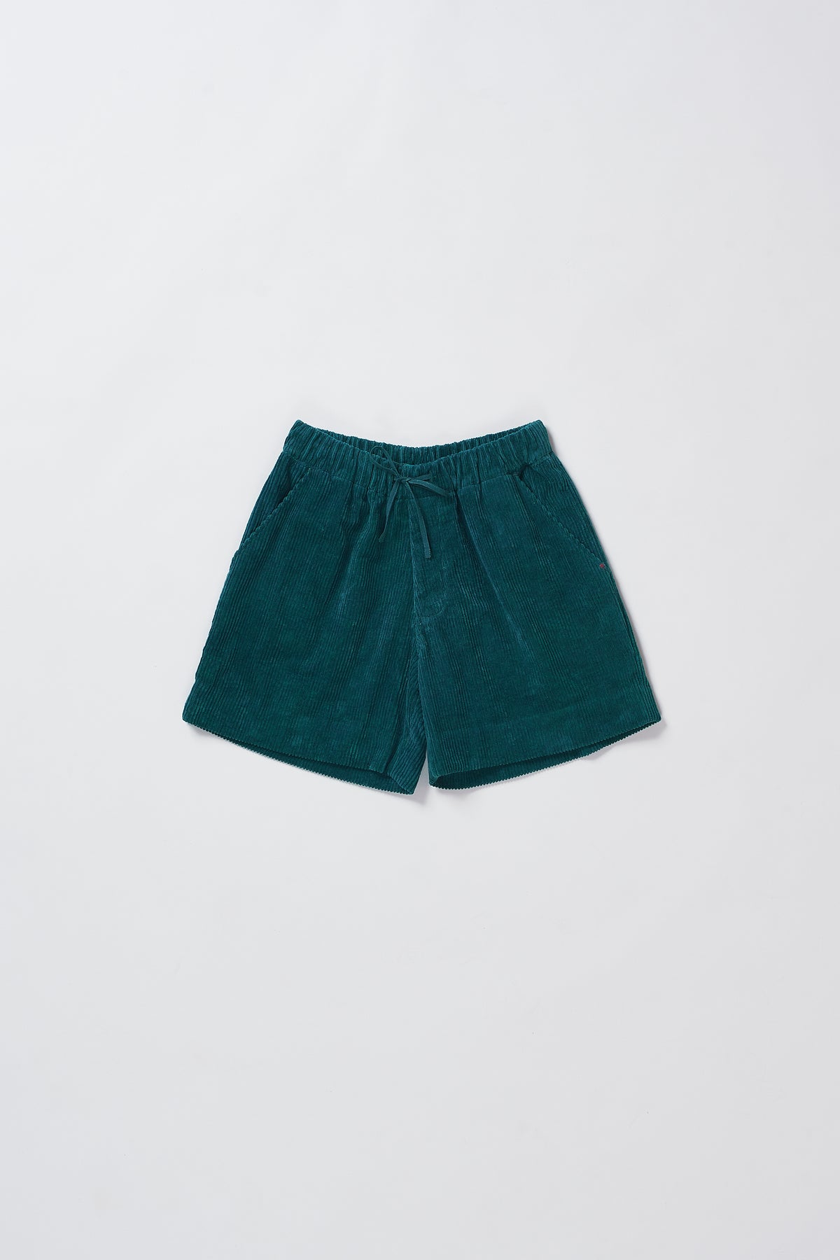 Unisex Corduroy Shorts in Bottle Green