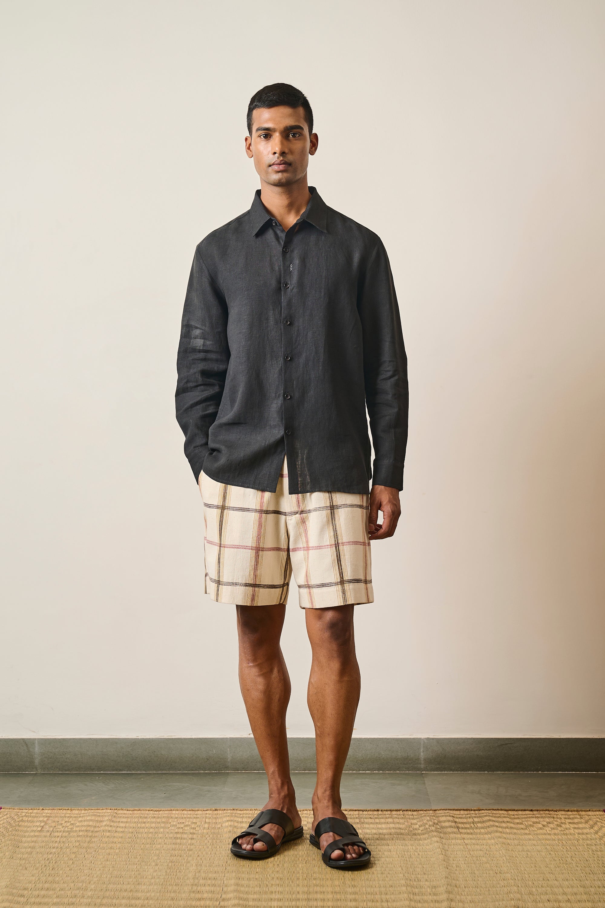 CREAM SHORTS IN COTTON