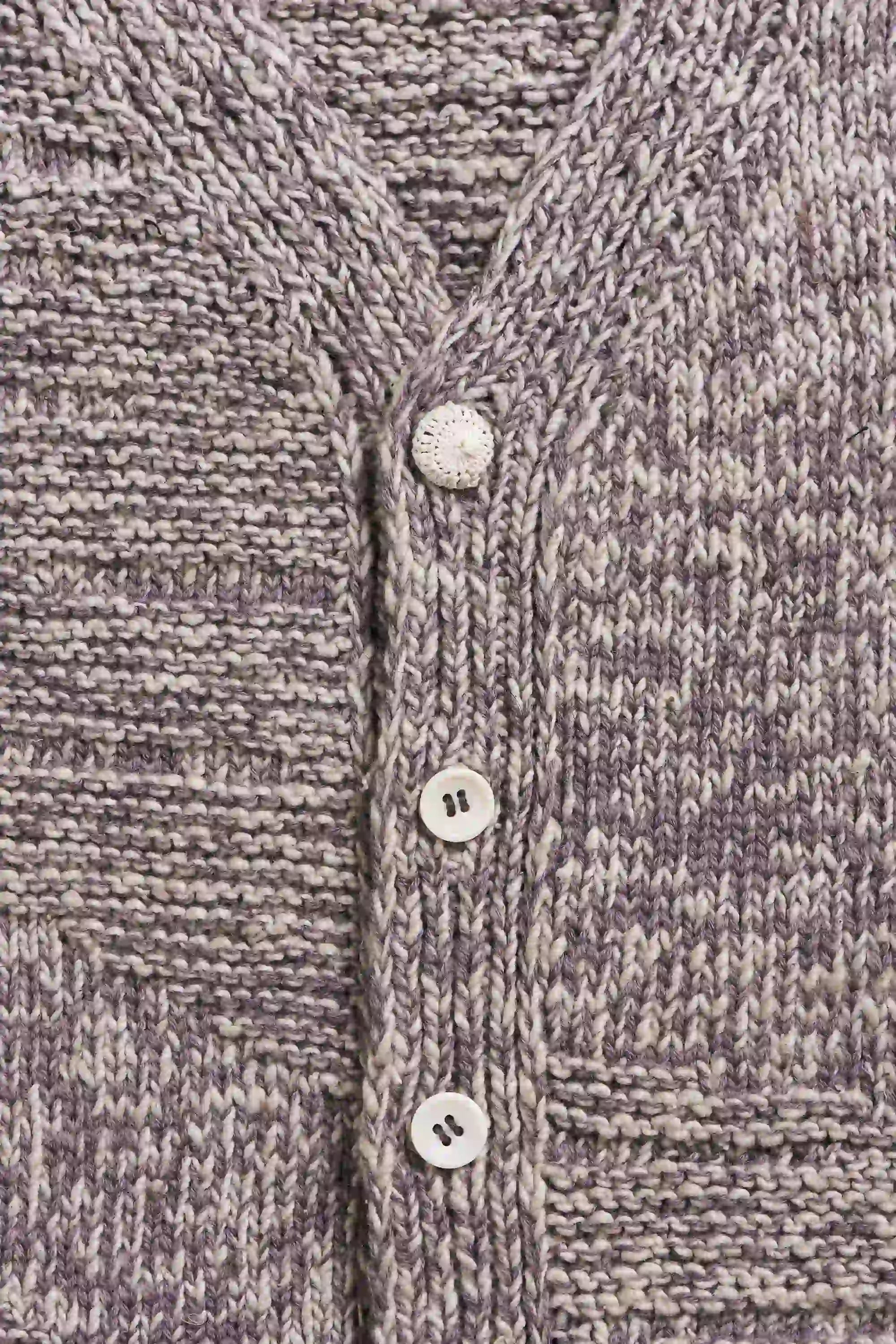 Close-up of a textured fabric with buttons