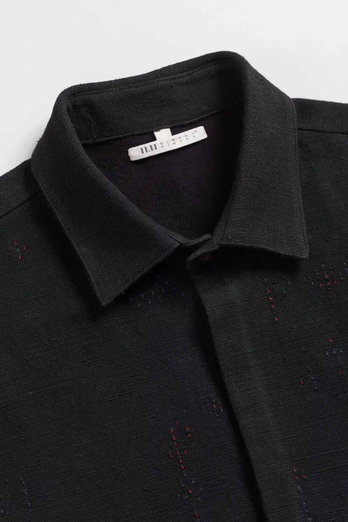 Fabric closeup with collar button