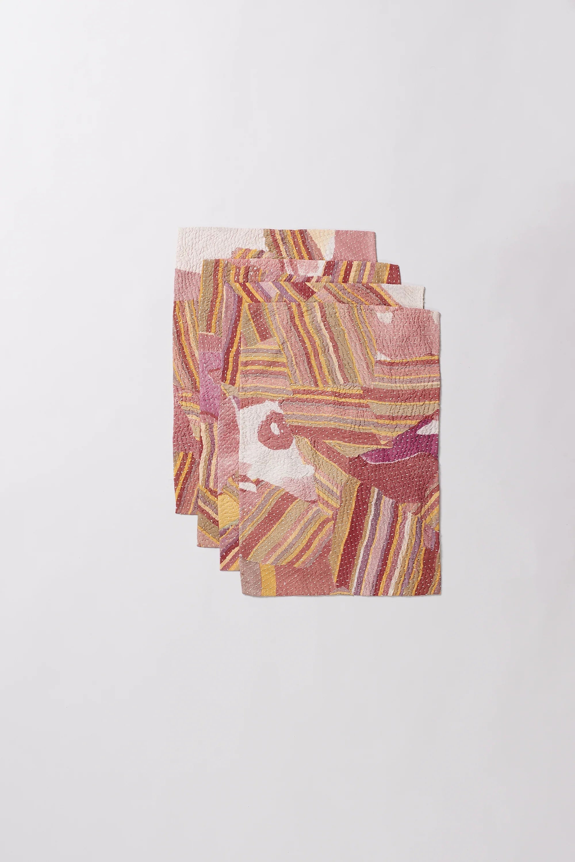 Multicolor Placemat with Kantha