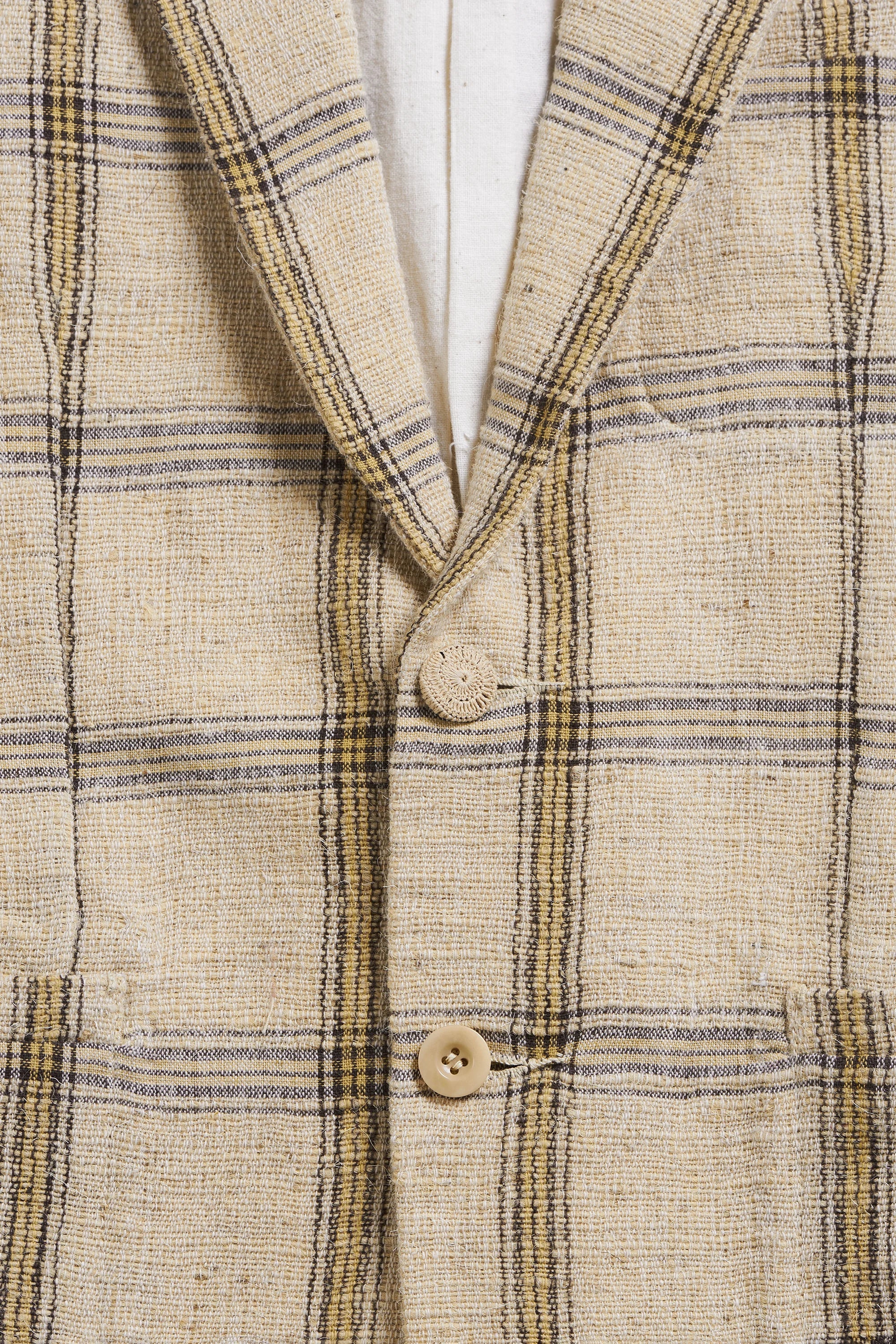 Close-up of a plaid jacket