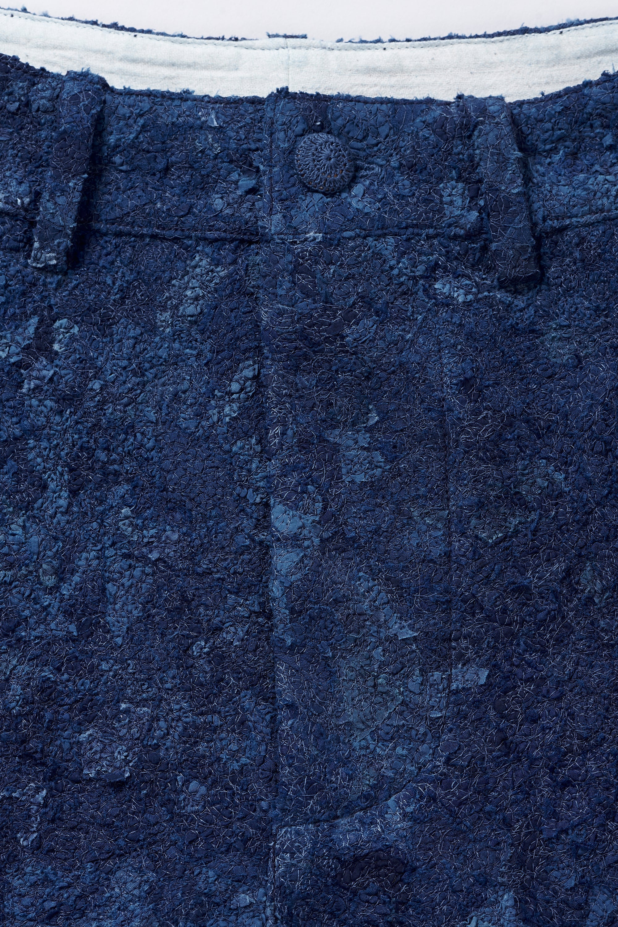 PATCHWORK INDIGO TROUSERS