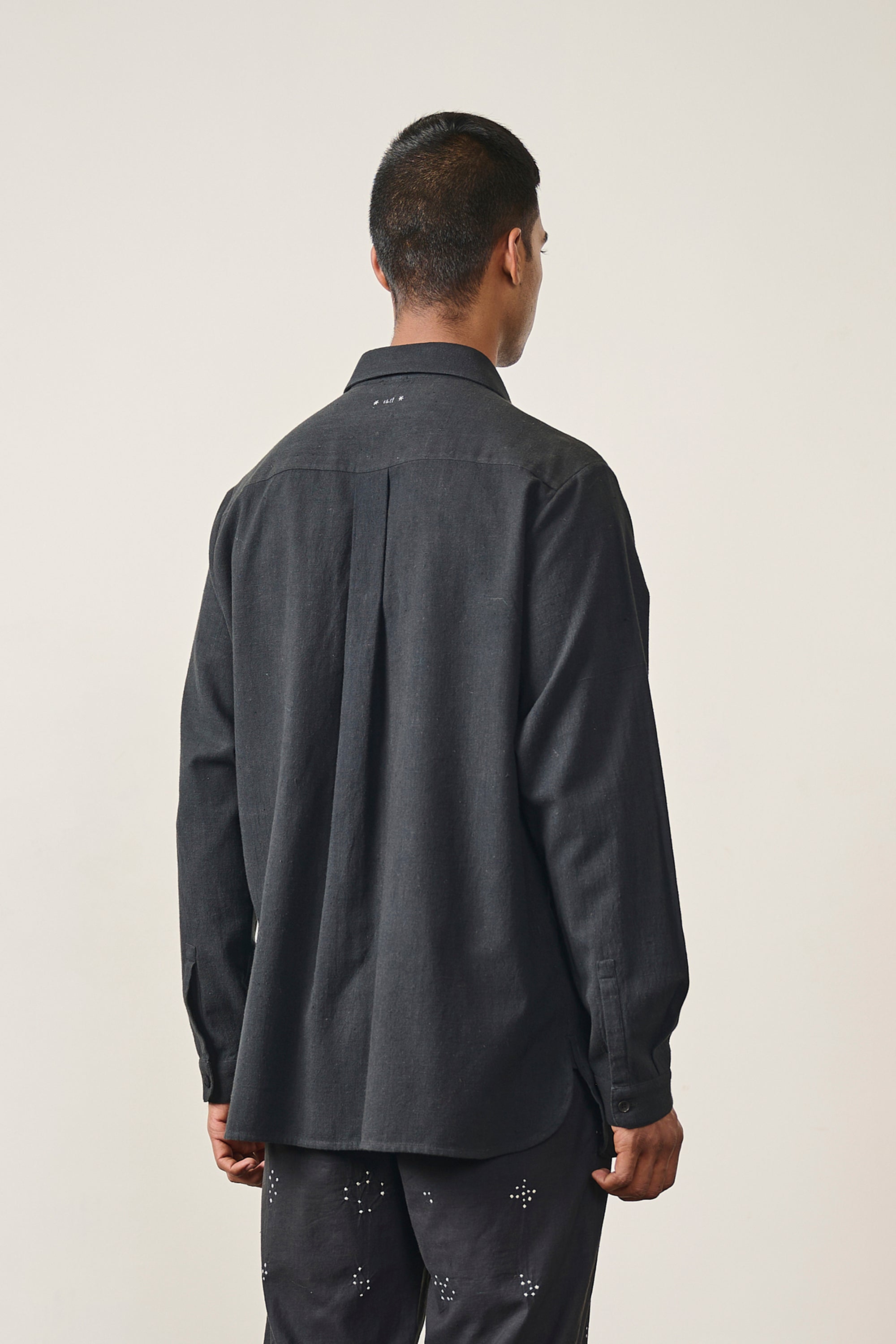 BLACK SHIRT IN COTTON