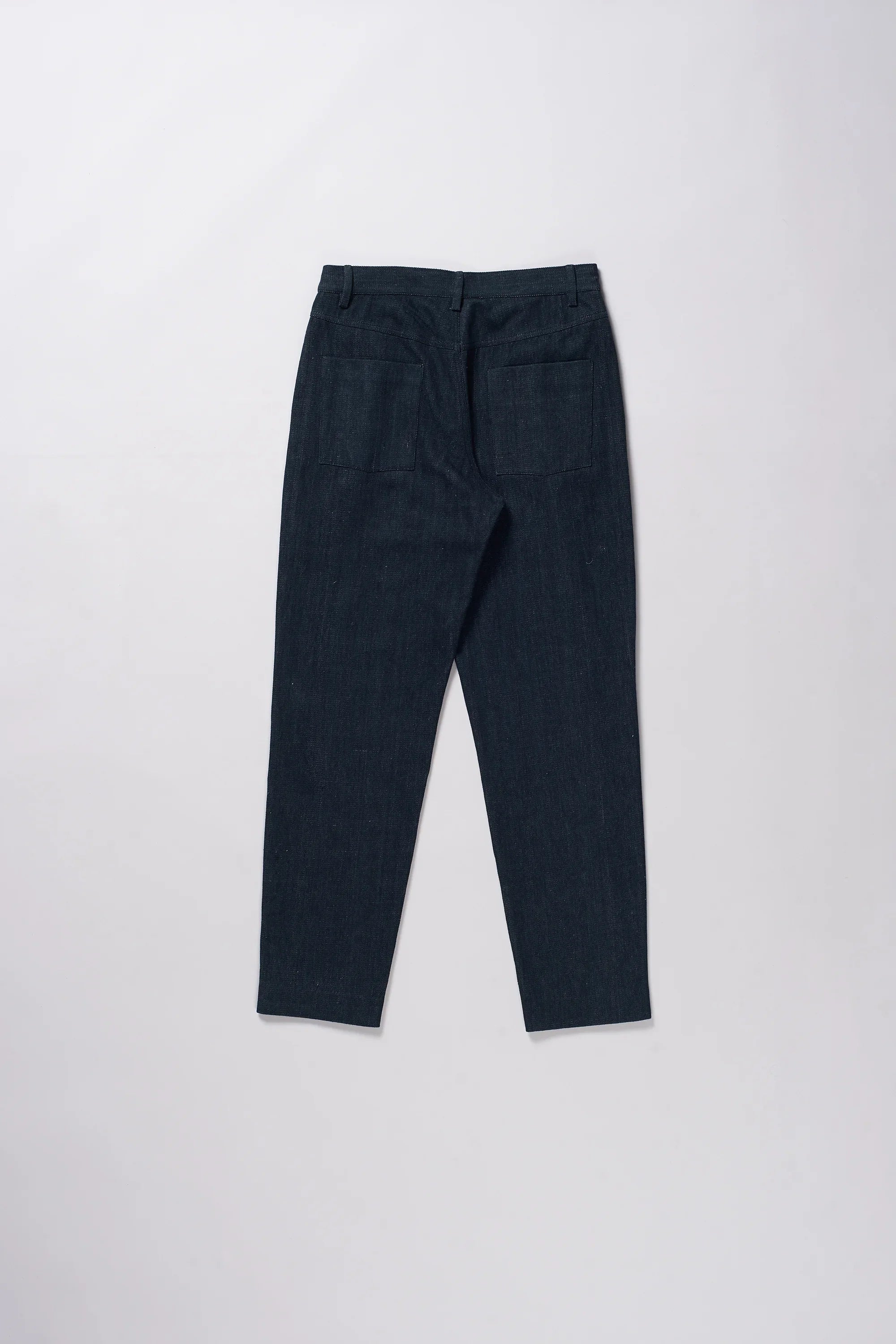 Midnight Indigo Denim Pleated Trousers