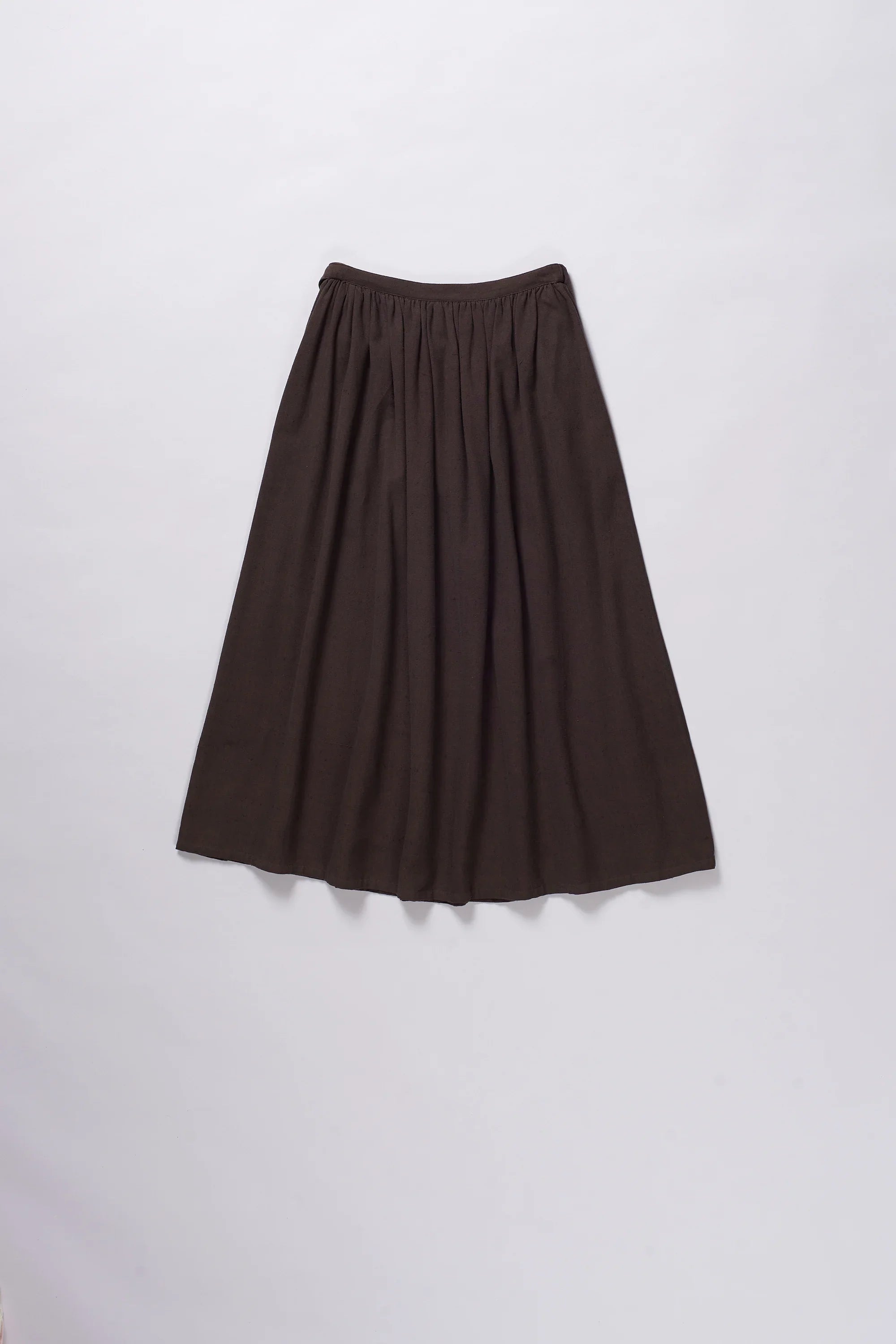 Cotton Skirt In Burnt Umber