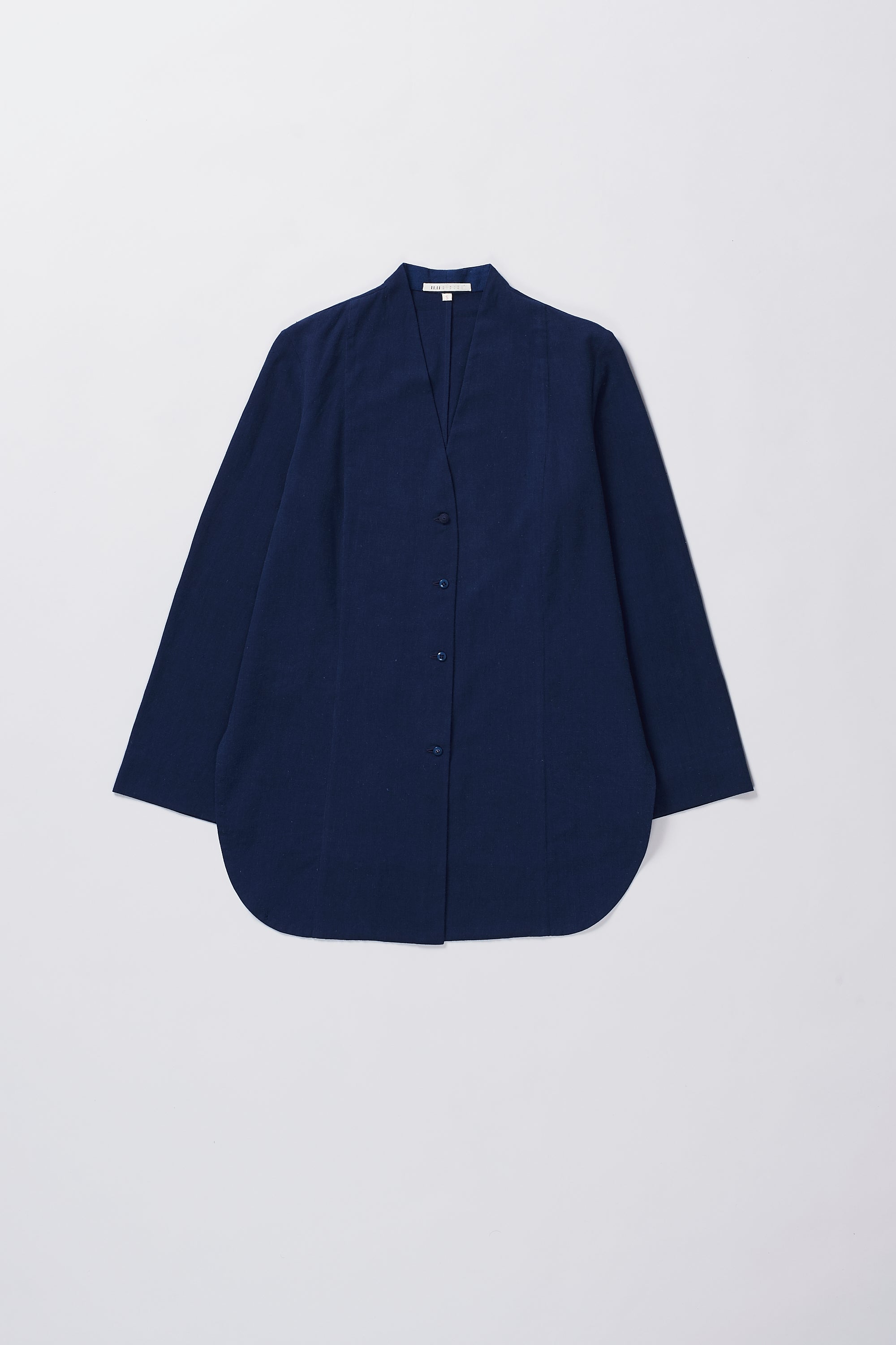 Button Down Tunic in Natural Indigo