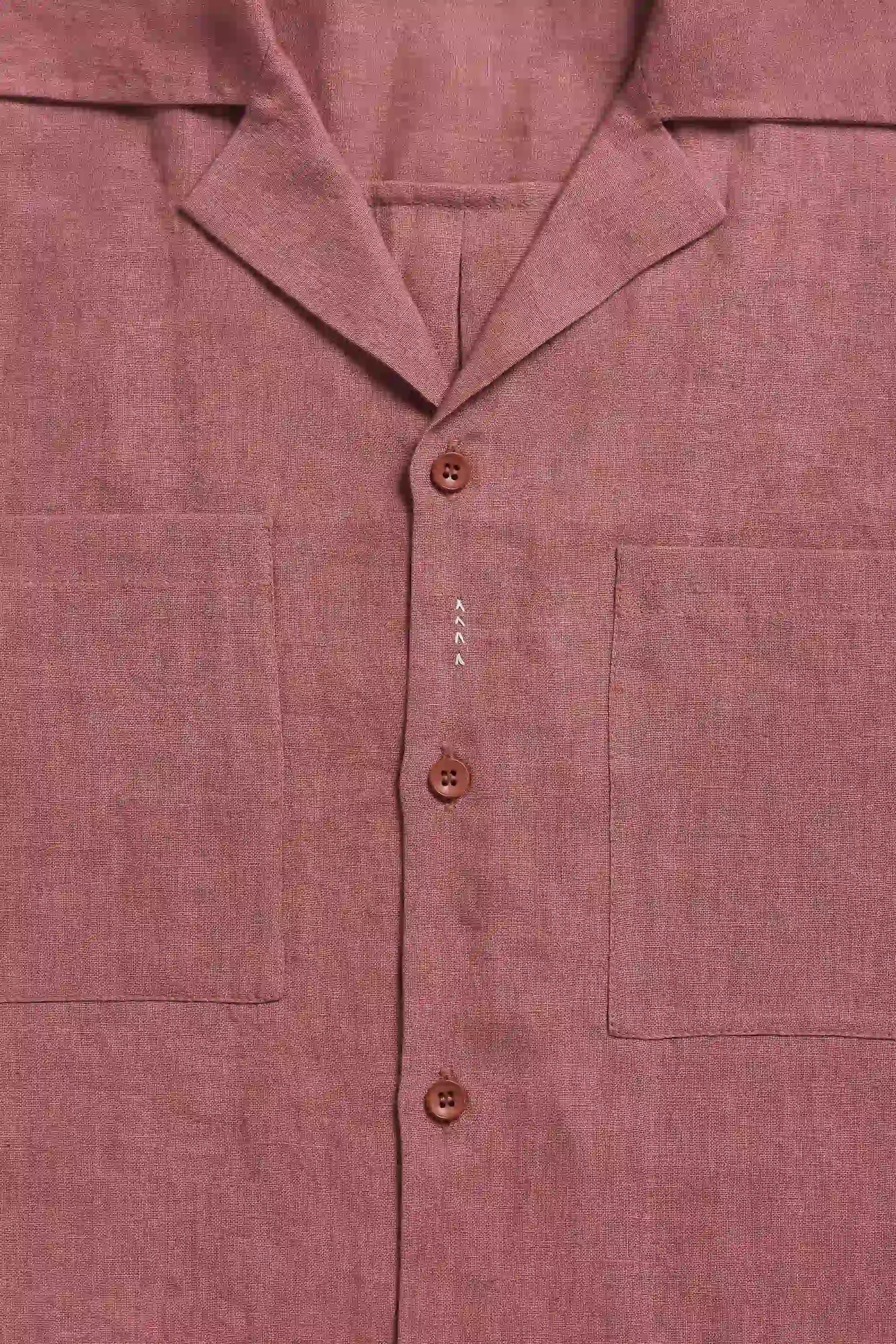Close-up of a shirt with buttons and pocket
