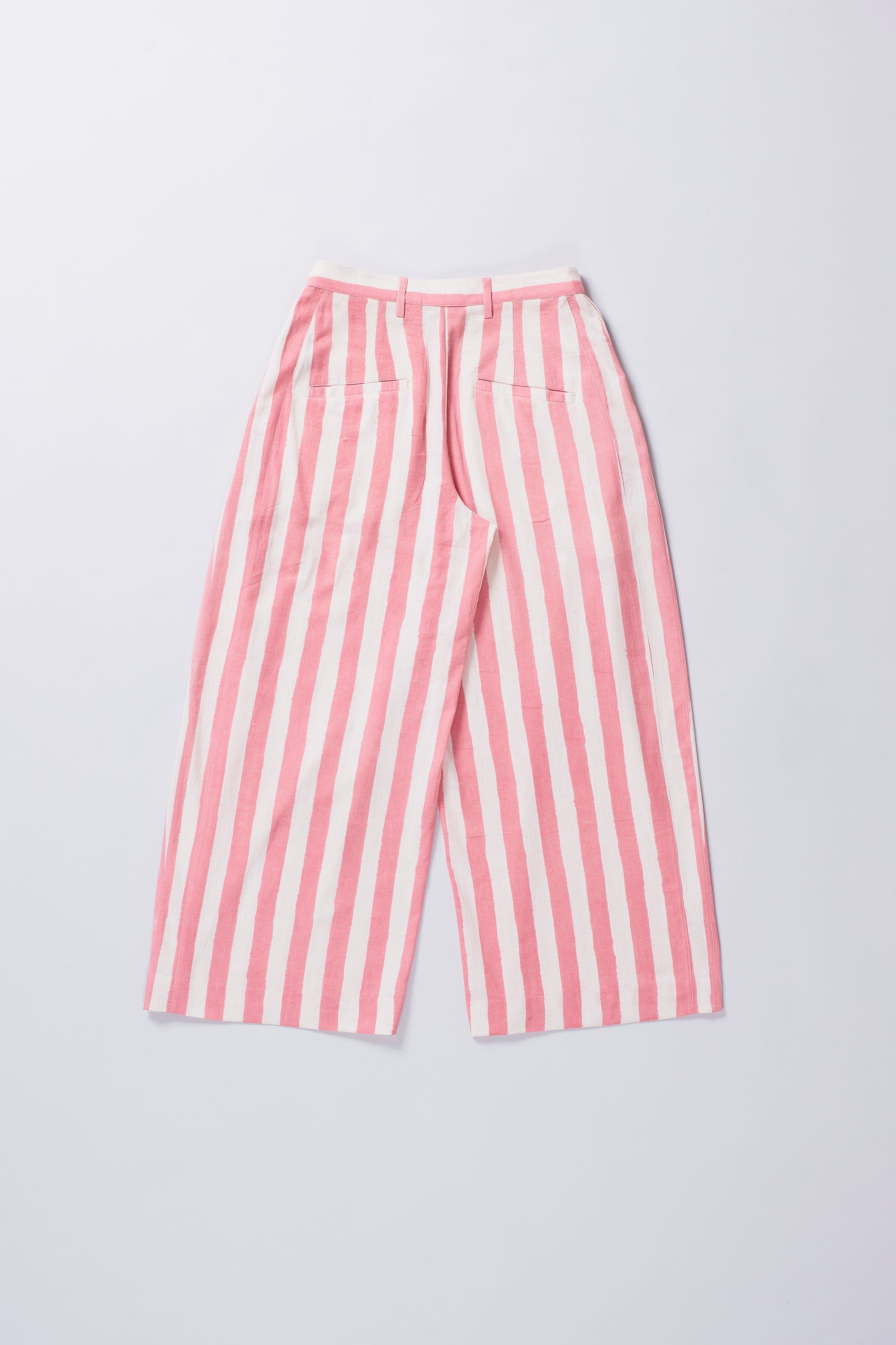 OVERLAP PLEAT TROUSERS IN SCREEN PRINT