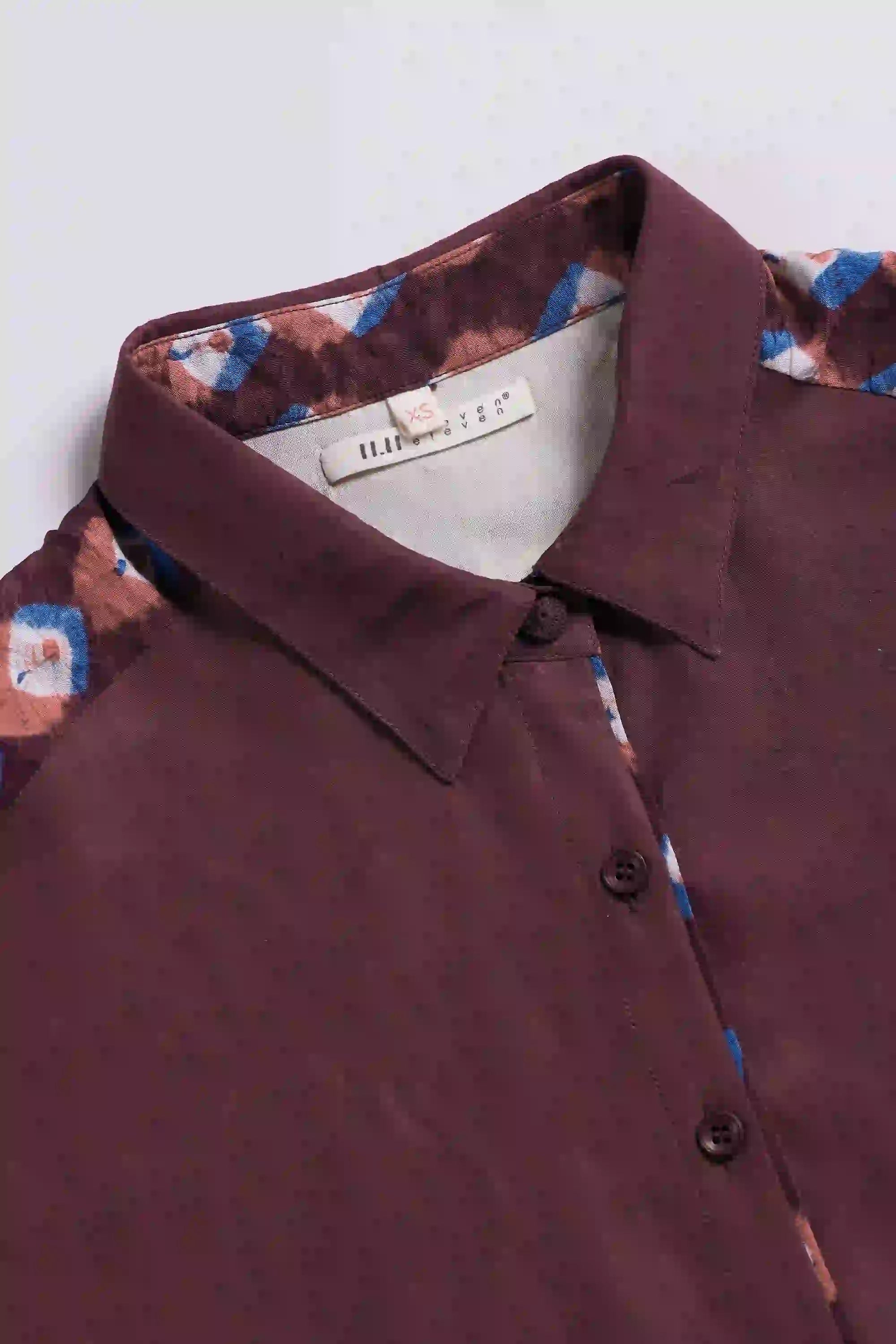 Fabric close-up with collar and buttons
