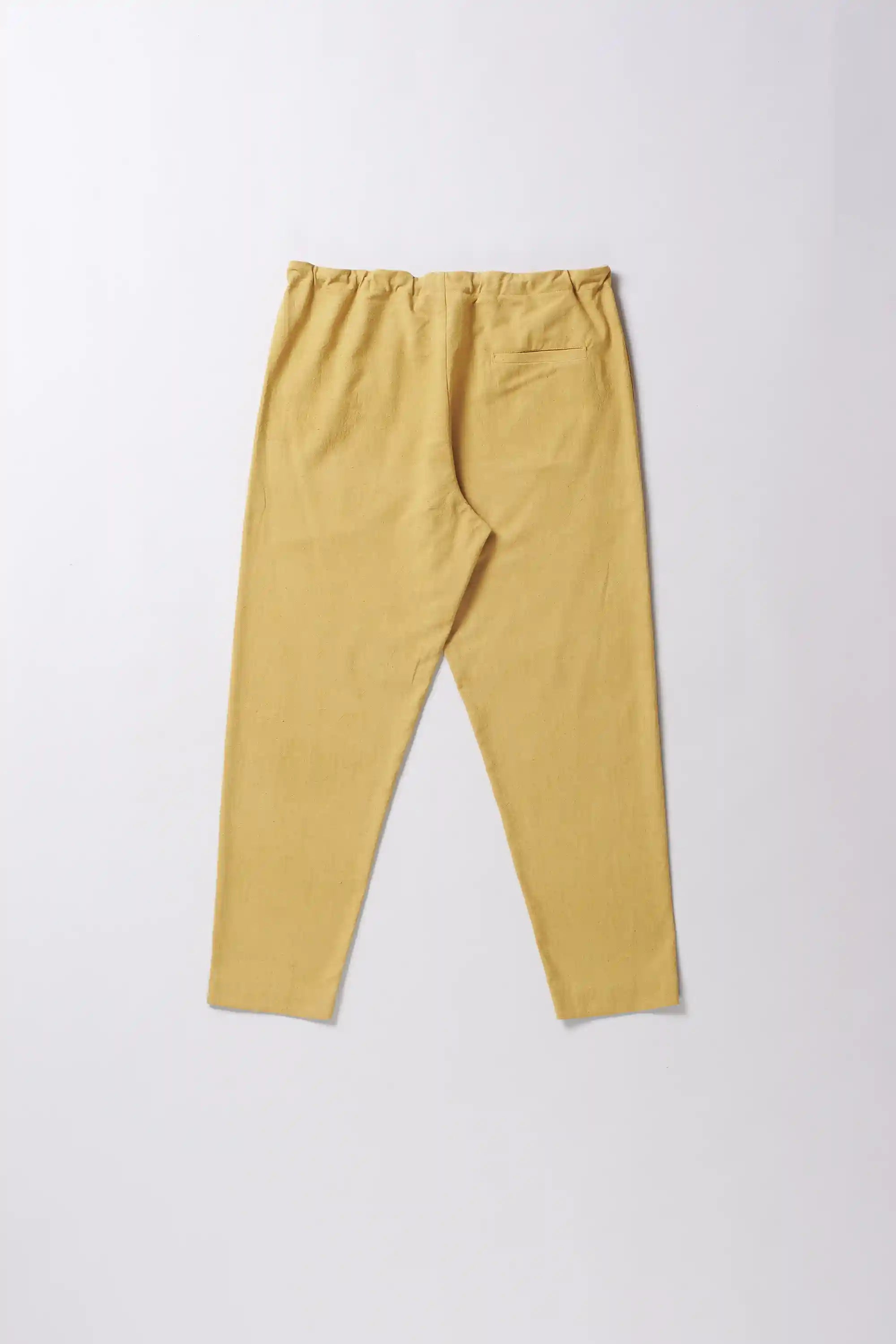 Ochre yellow cotton pant
