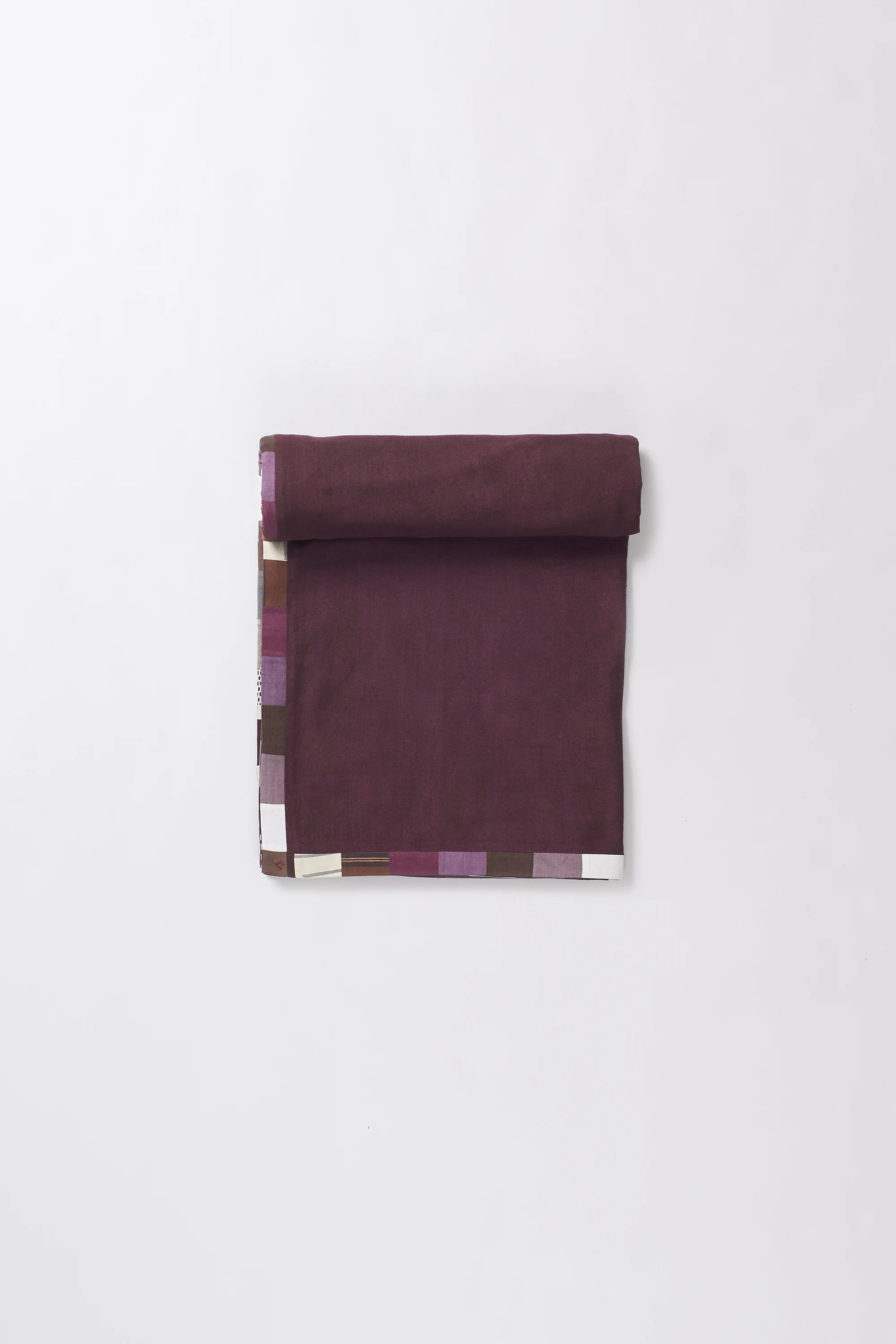 Purple Red Table Cloth with Kantha