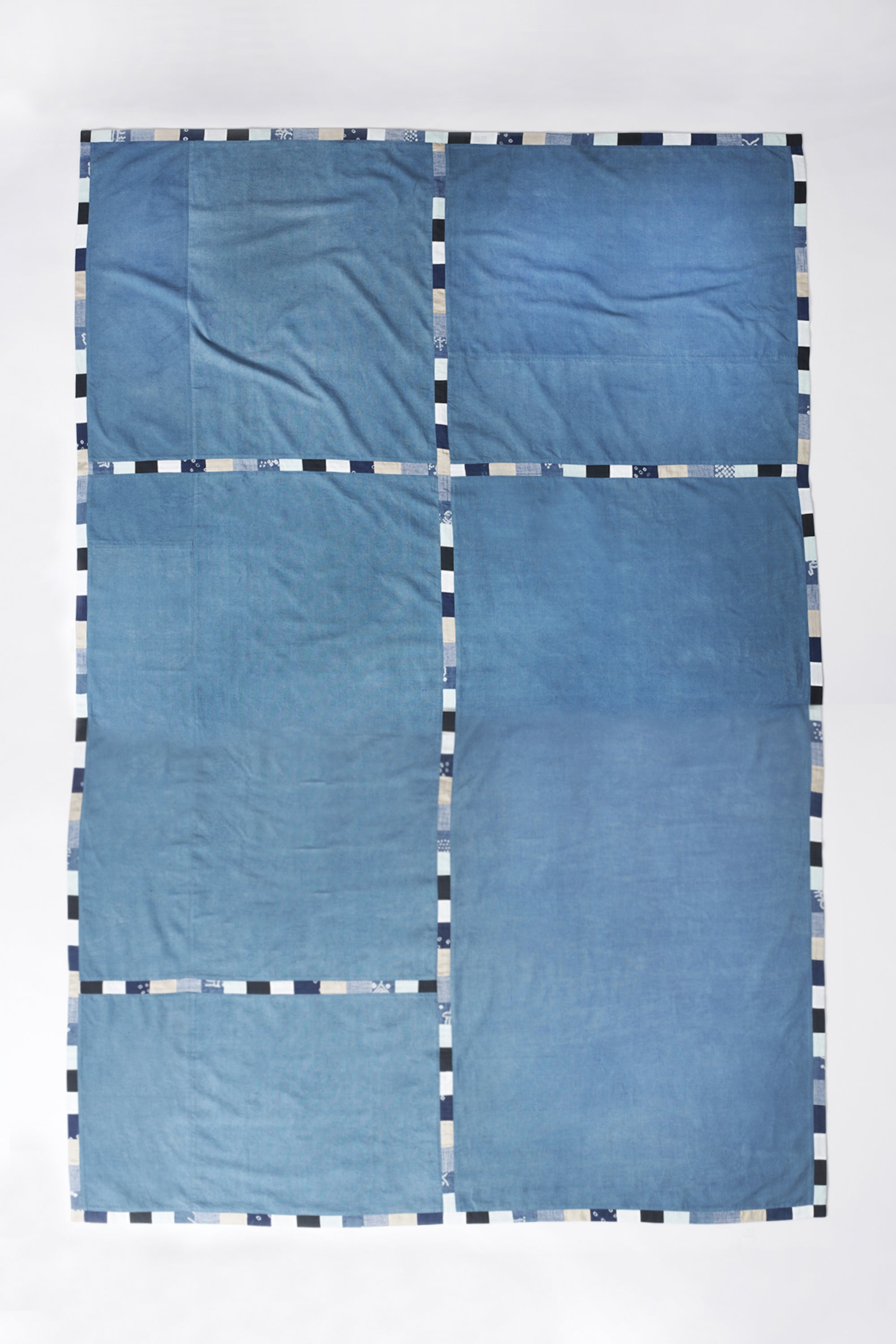 Estate Blue Table Cloth With Kantha