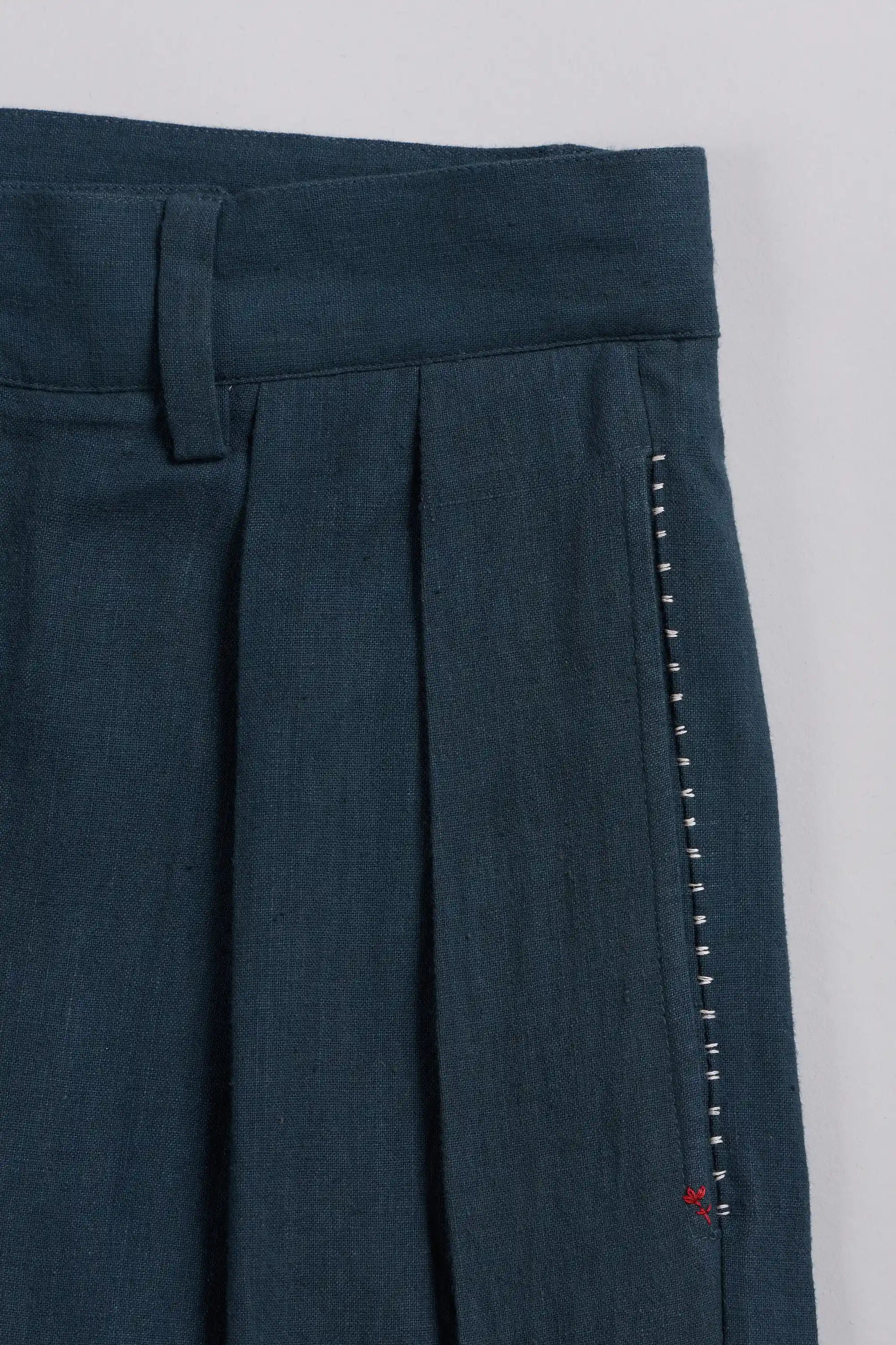 Close-up of side shot of pant.