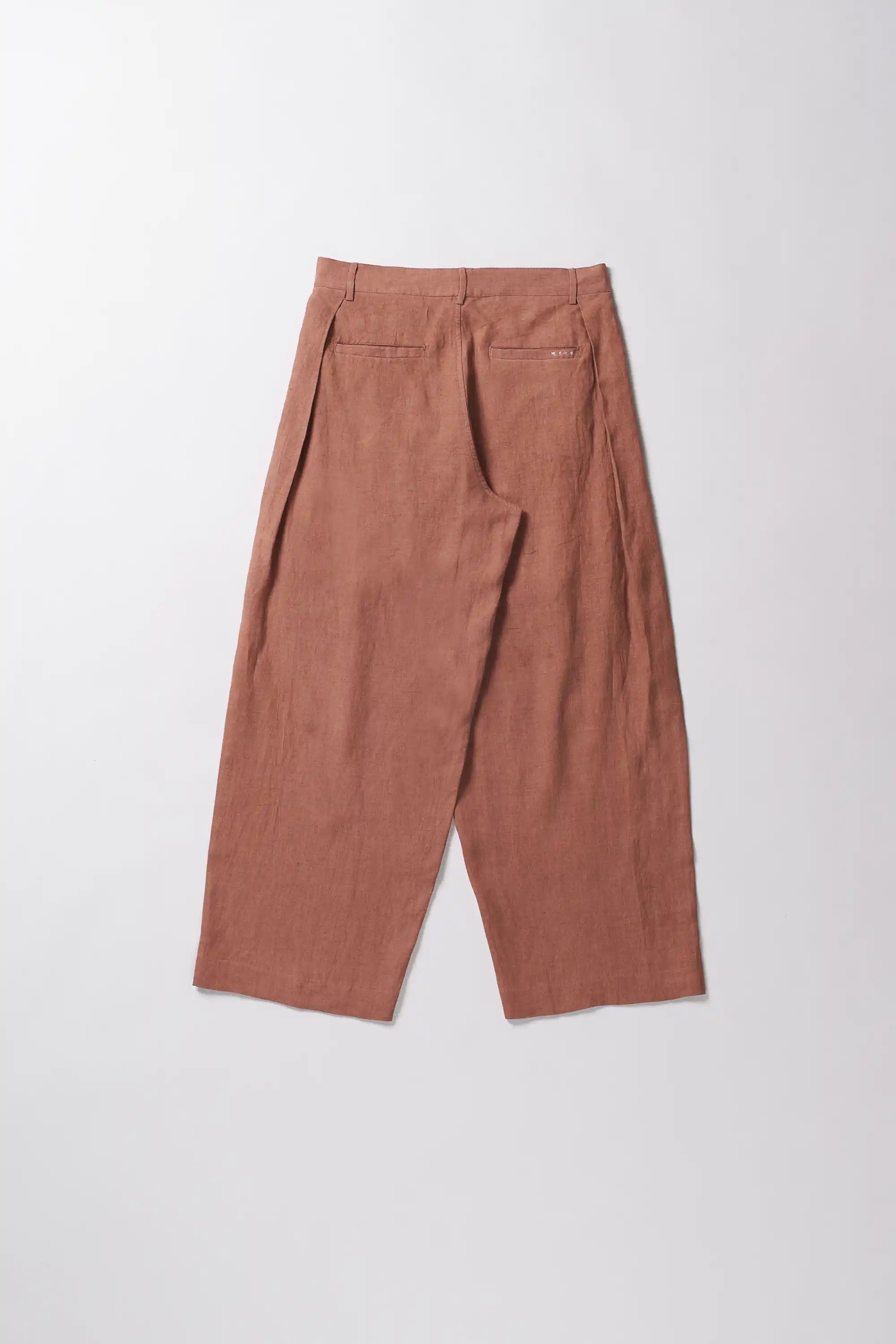 Orange rust pleated pant