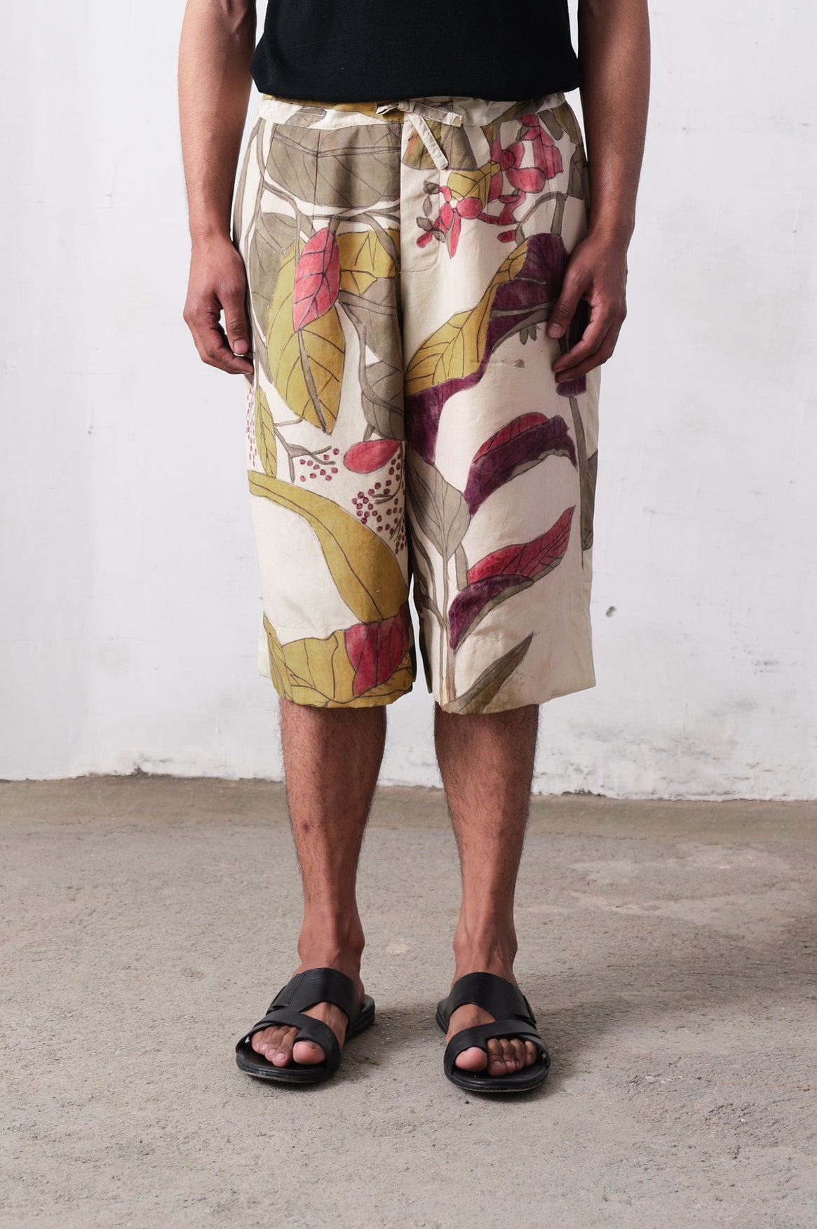 Tros Silk Handpainted Relaxed Pants